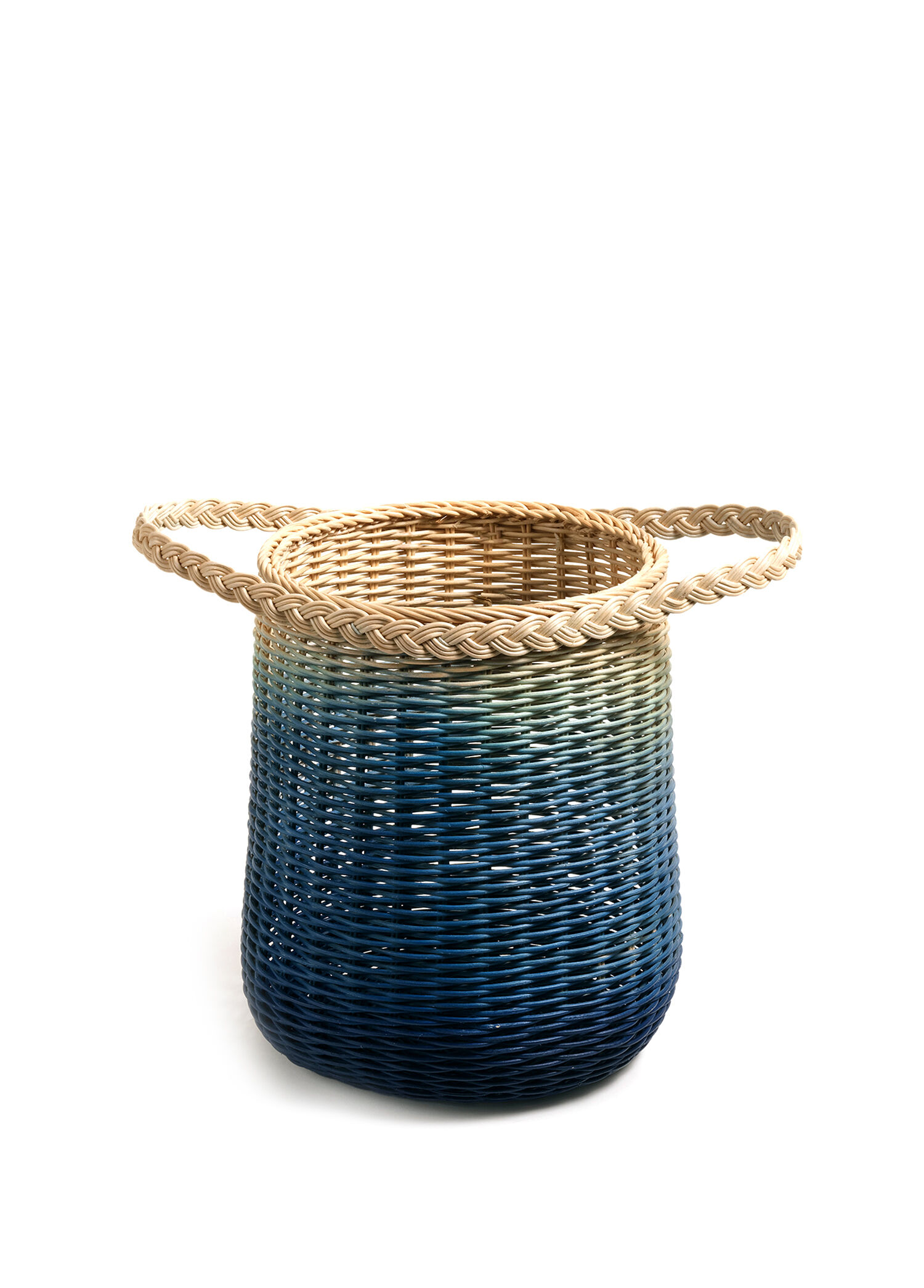 Java Mavi Rattan Sepet 30 cm