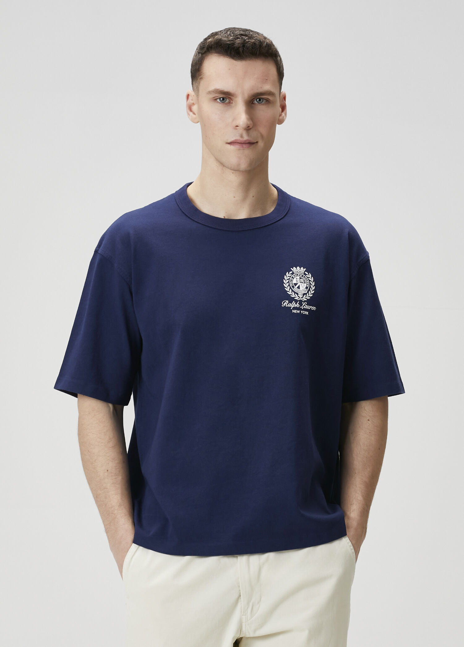 Polo Ralph Lauren Lacivert Erkek Lacivert Logo Baskılı T-shirt