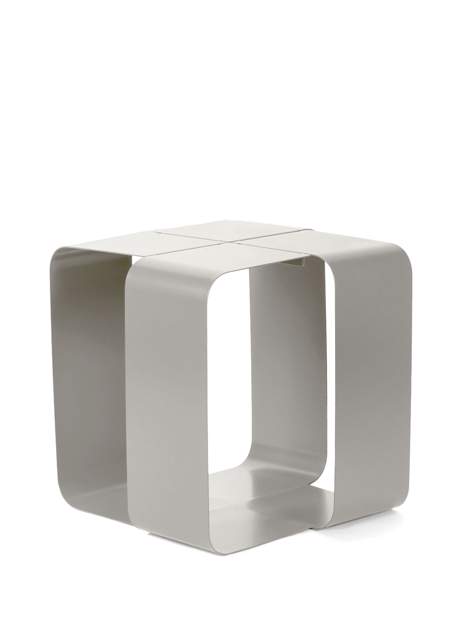 Punos Gri Metal Yan Sehpa 44 x 44 cm