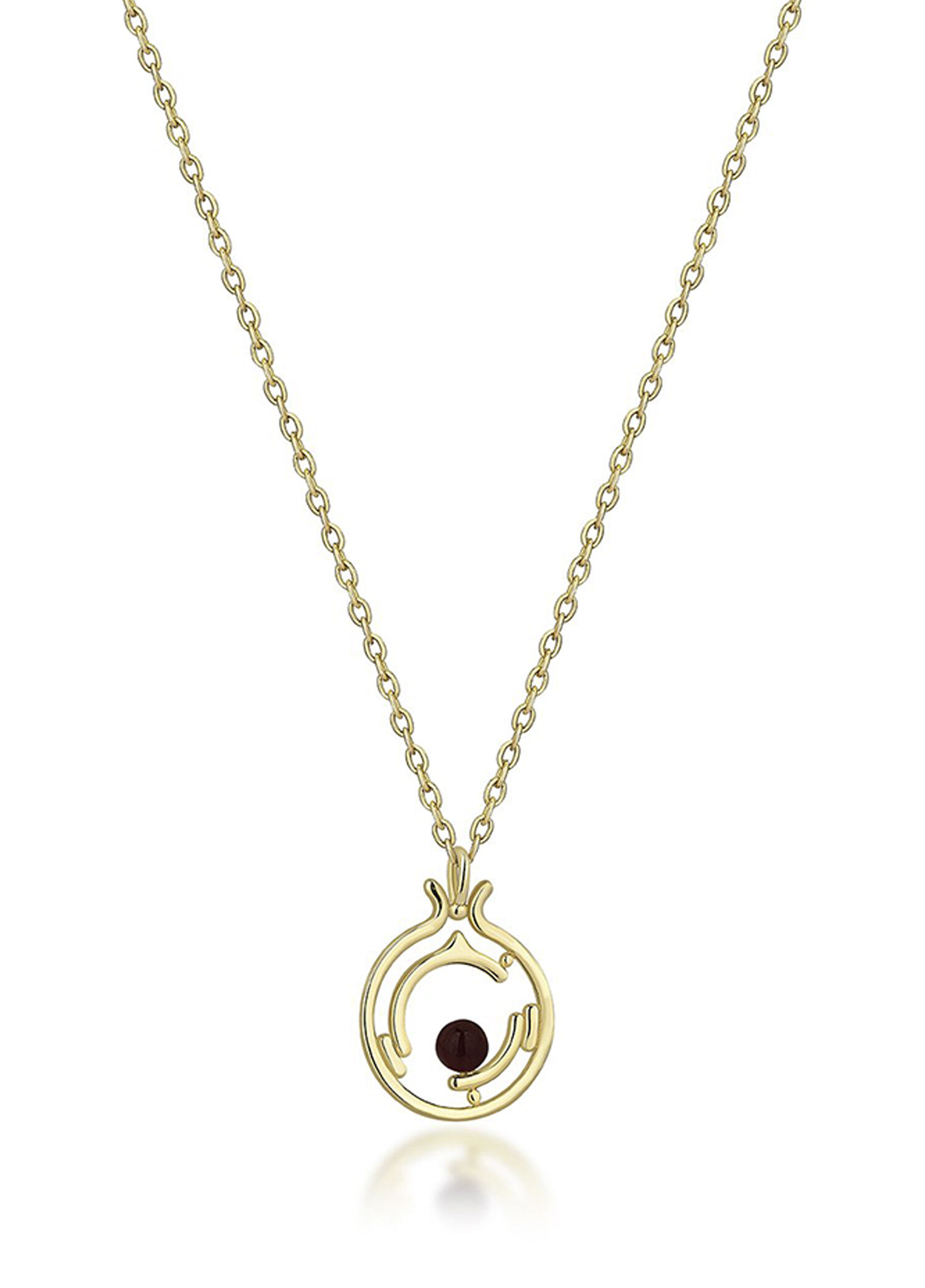 Circle Grape 14 Ayar Altın Kadın Kolye