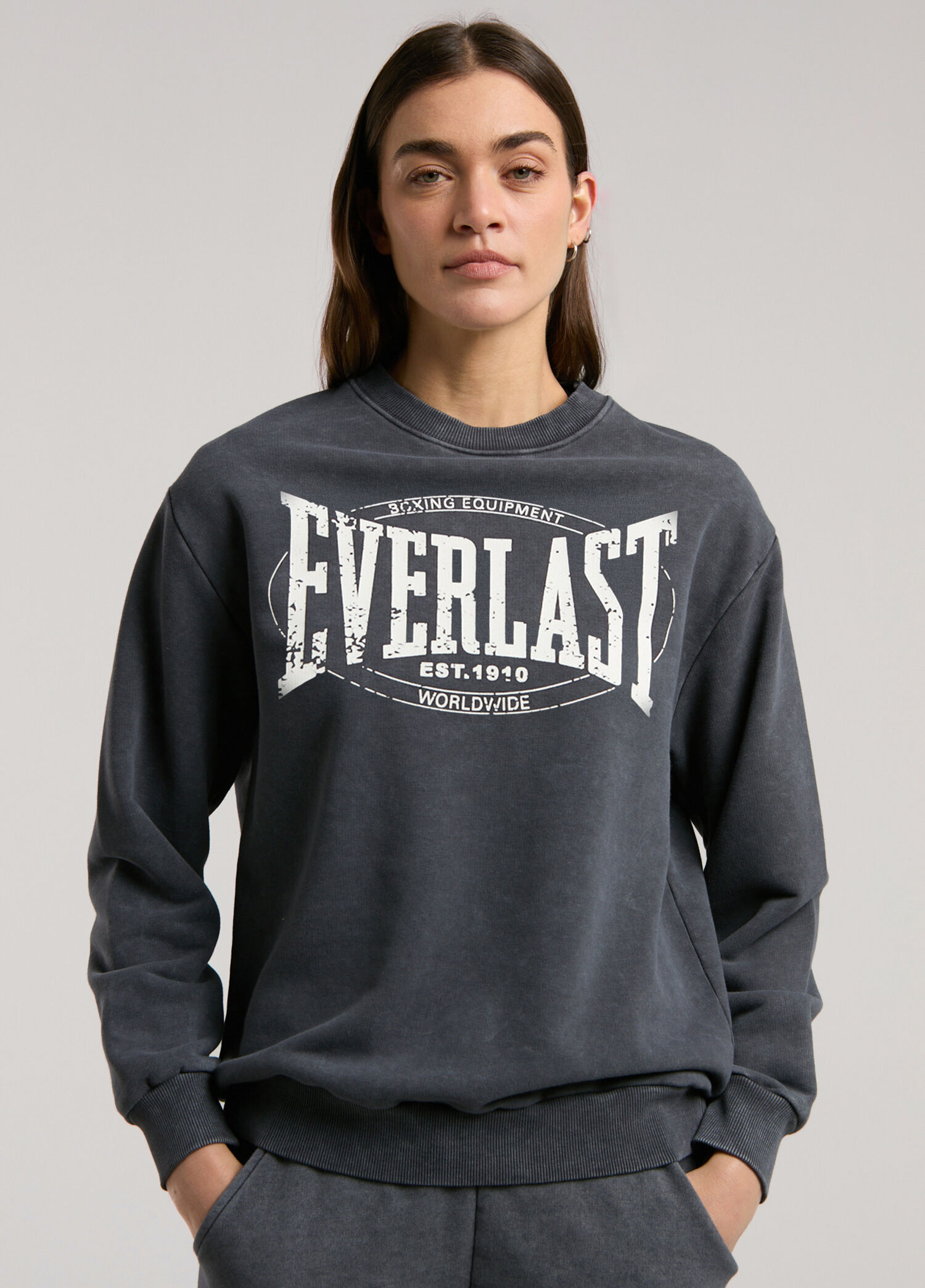 Authentic Boxing Wmn Antrasit Kadın Spor Sweatshirt