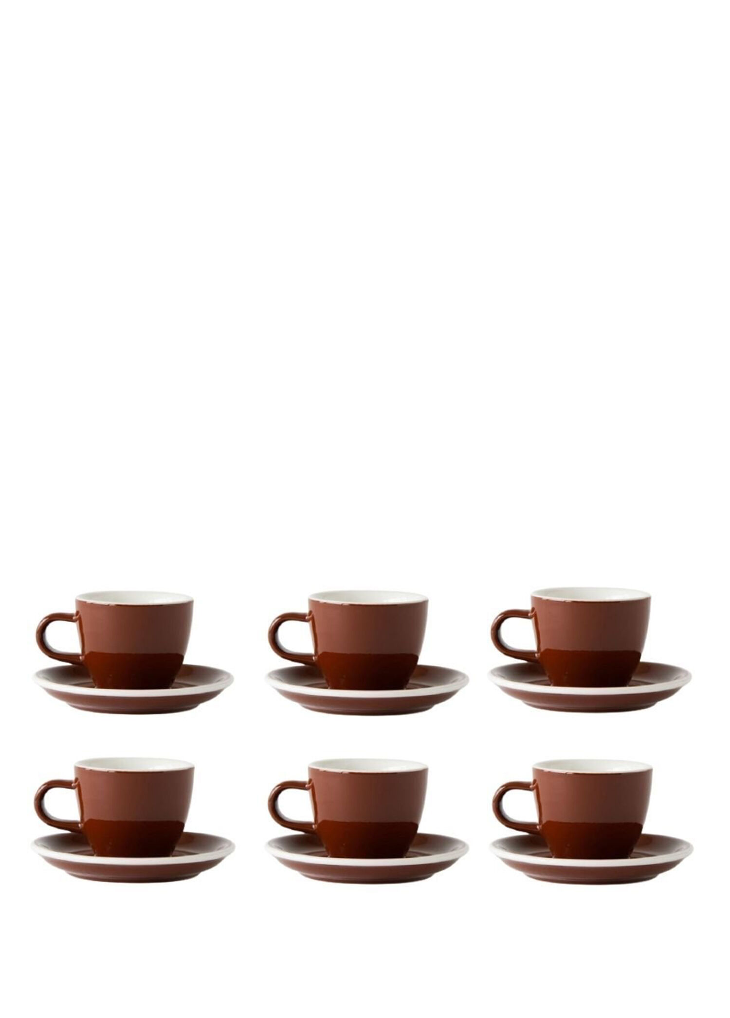 Evolution Espresso Kahverengi 6'lı Fincan Seti