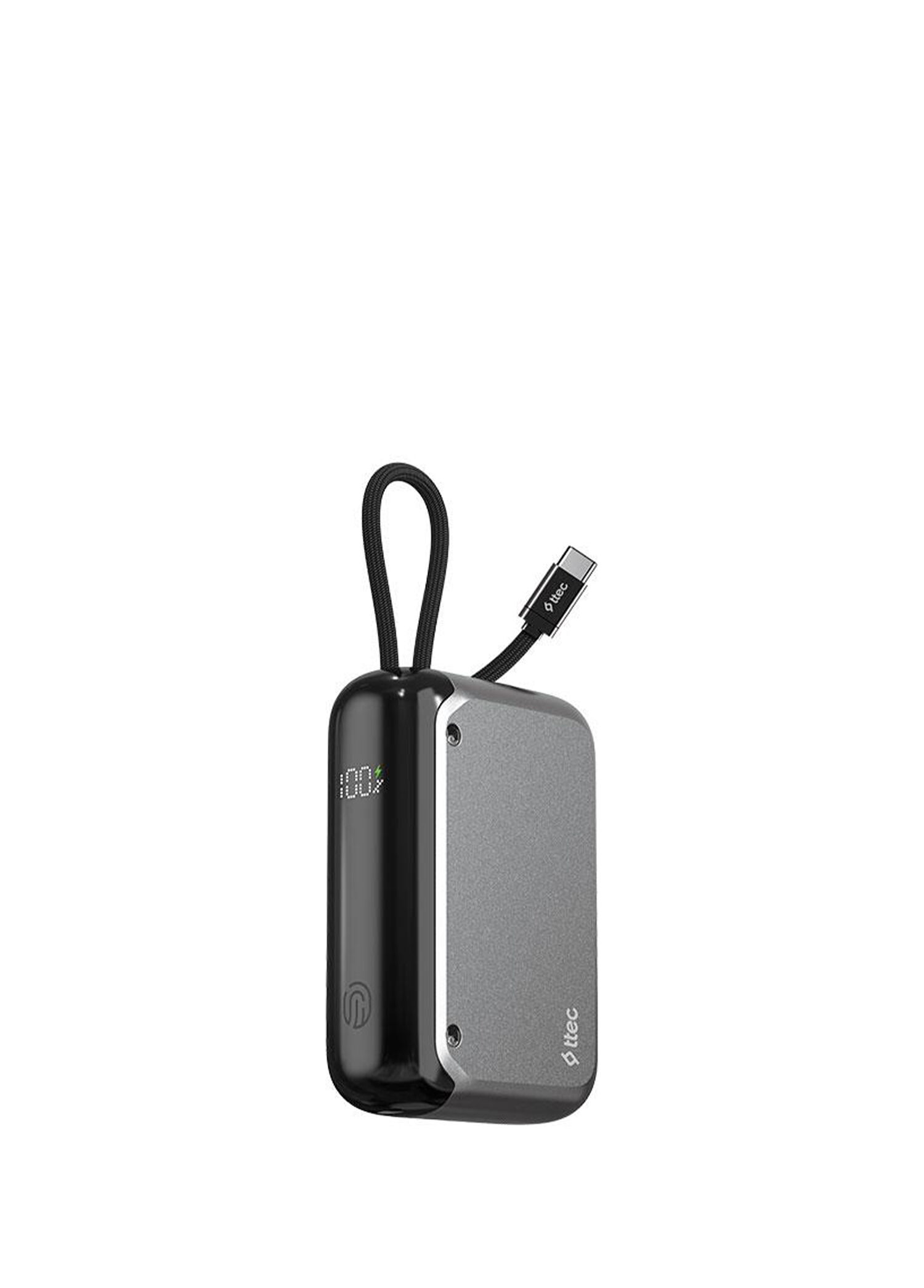 ReCharger LCD 10.000mAh PD 30W USB-C Dahili Kablolu Taşınabilir Hızlı Şarj Aleti Powerbank