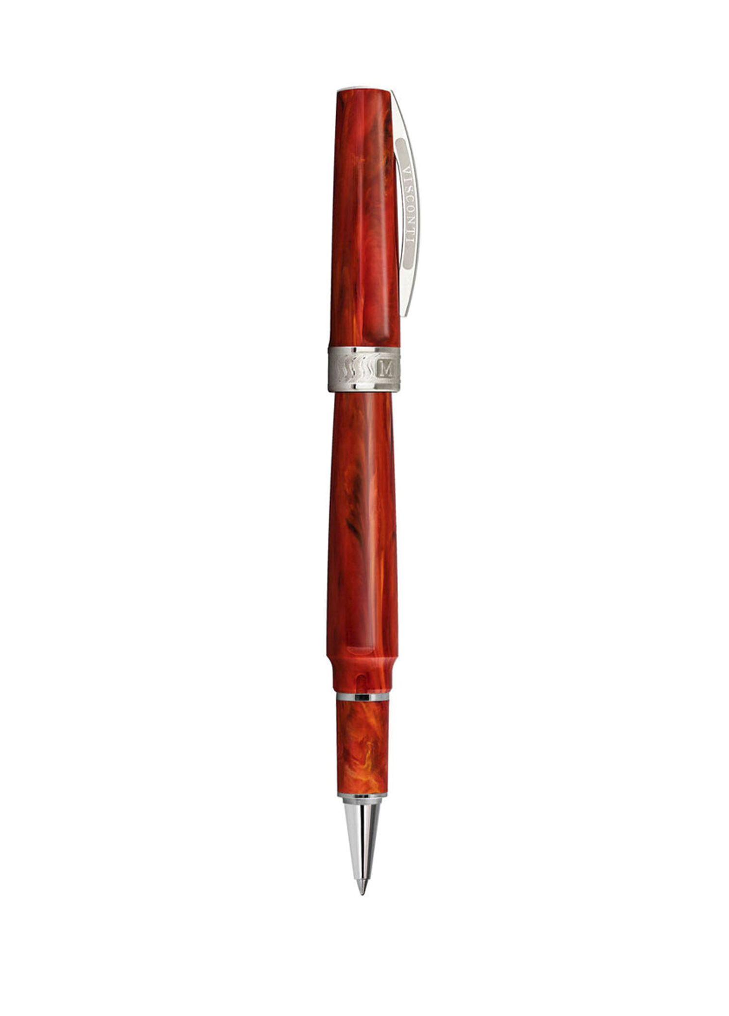 Mirage Coral Kırmızı Gümüş Kaplama Roller Kalem KP09-04-RB