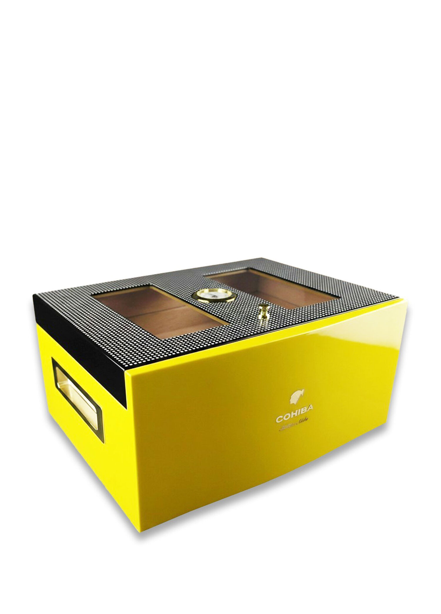 Cohiba Humidor 70's Sarı Camlı Puro Kutusu