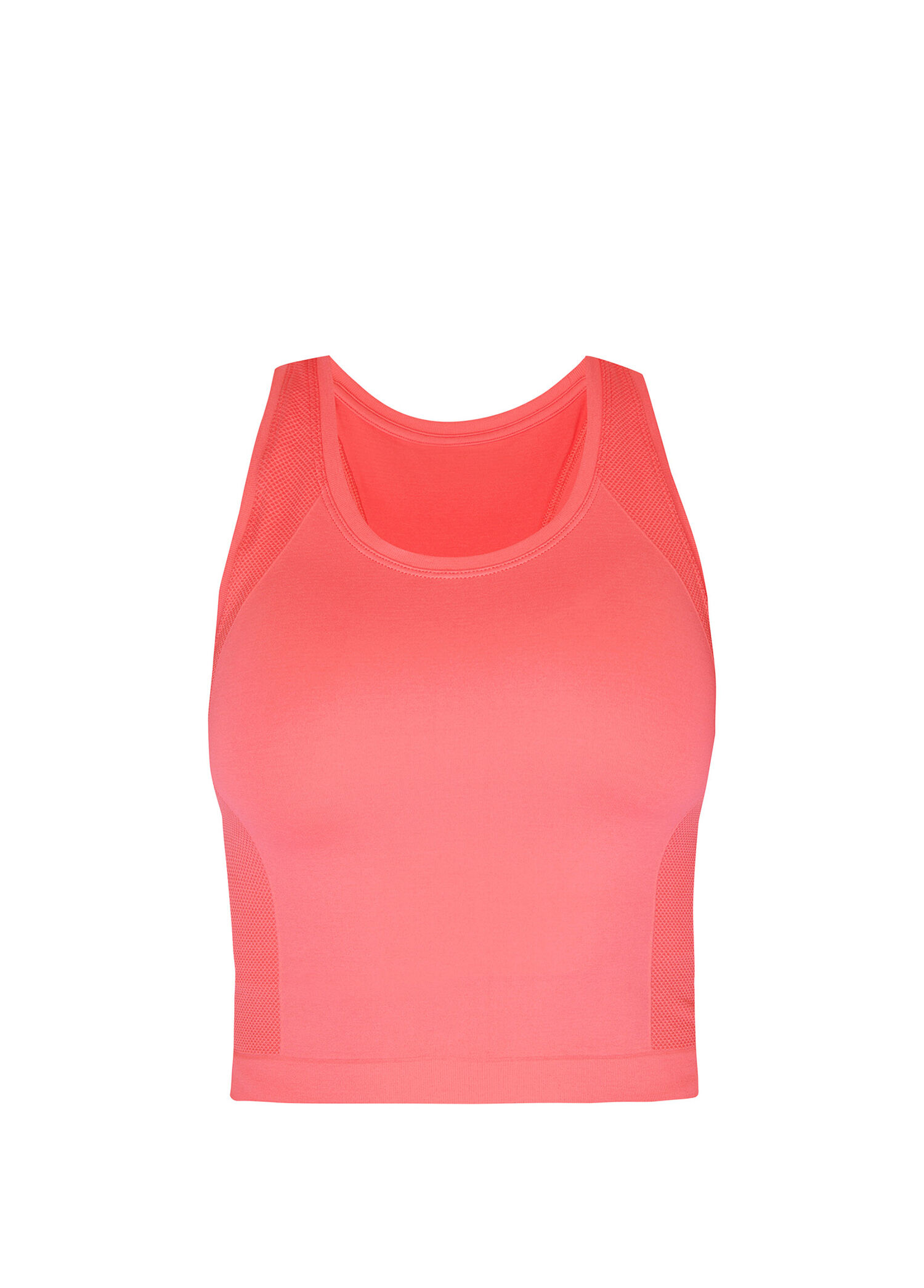 Athlete Crop Seamless Workout Renkli Kolsuz Kadın Spor Atlet