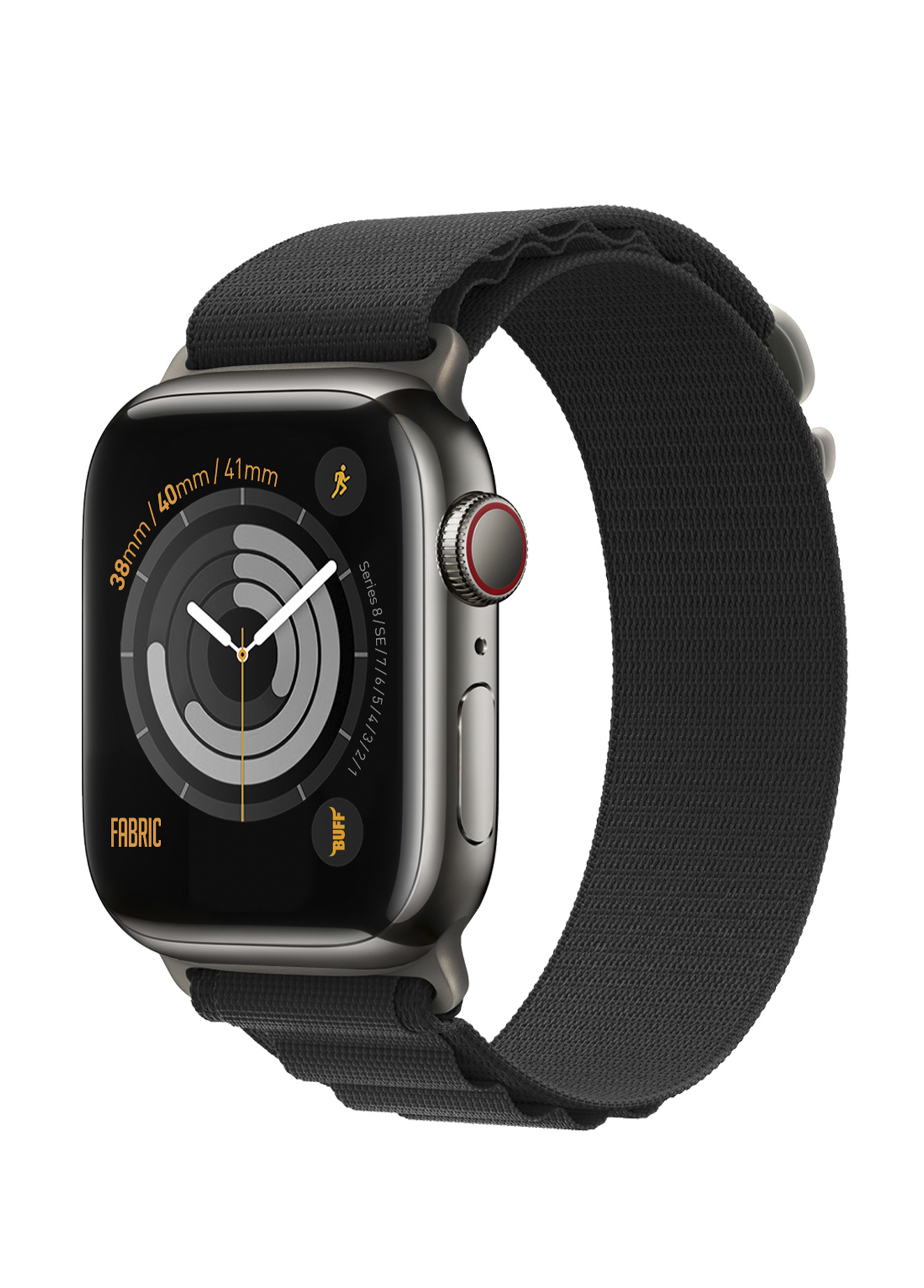 Apple Watch Fabric Band 38/40/41mm Black Akıllı Saat Kordon