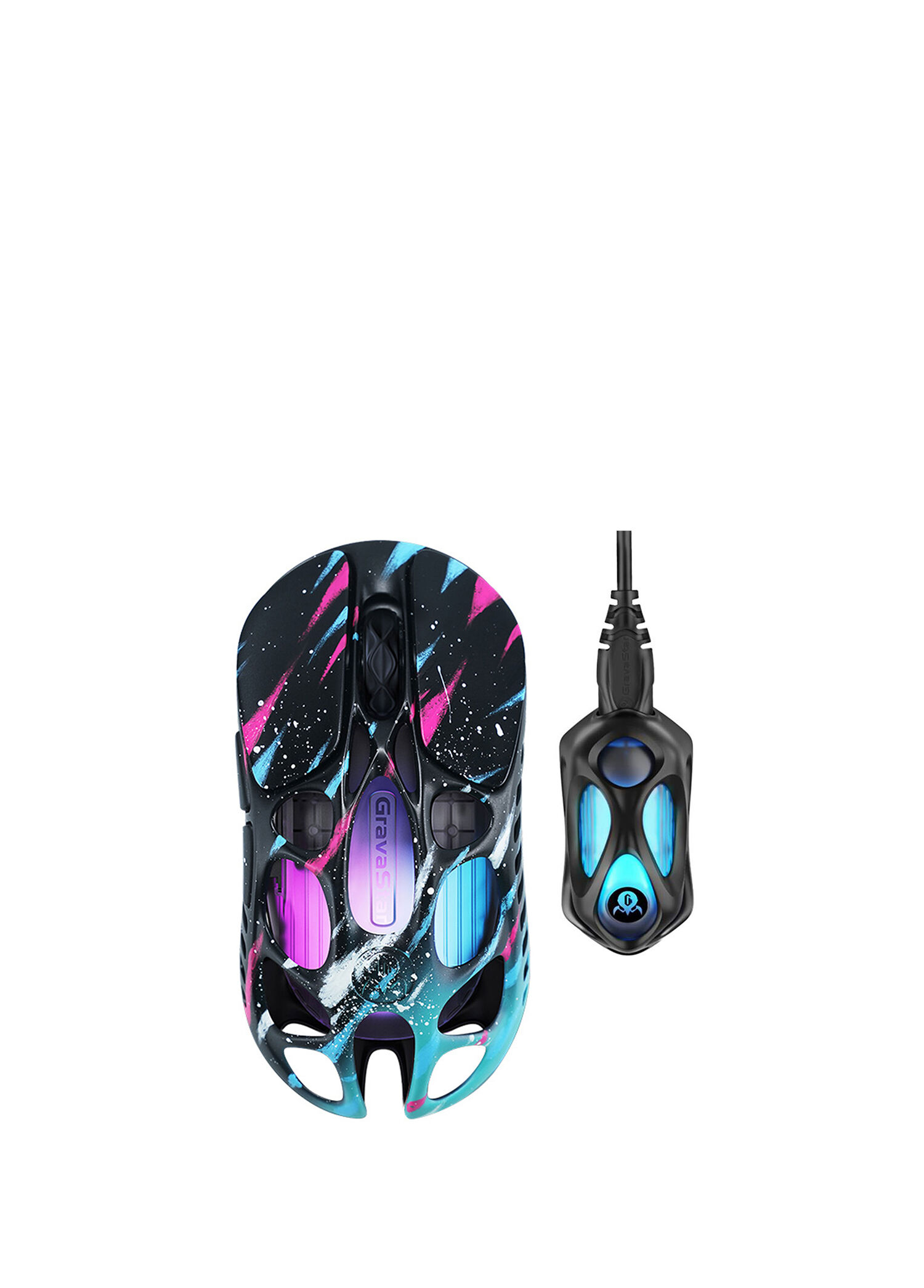 Mercury XPro RGB 32K DPI Optik Neon Graffiti Kablosuz Gaming Mouse