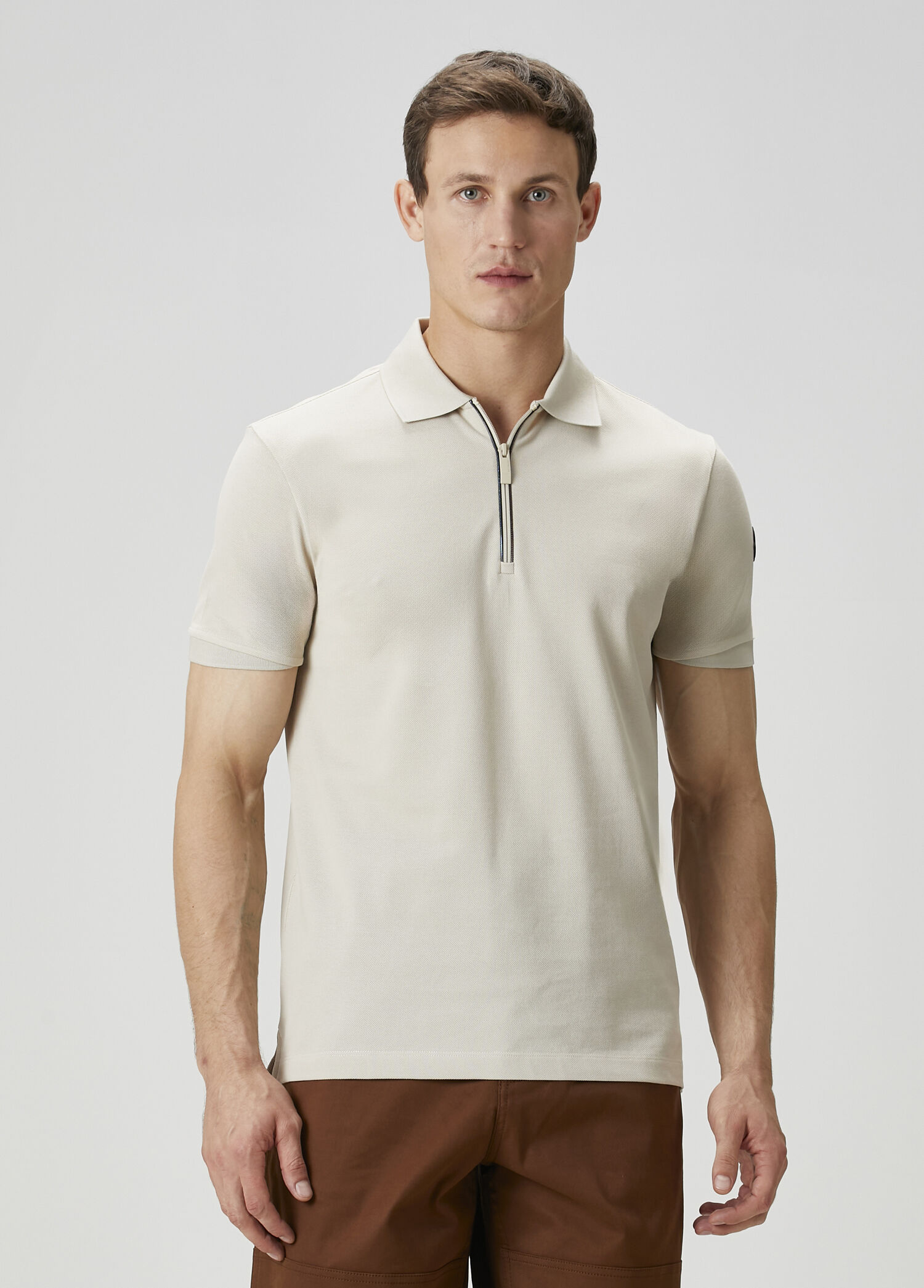 Kırık Beyaz Polo T-shirt