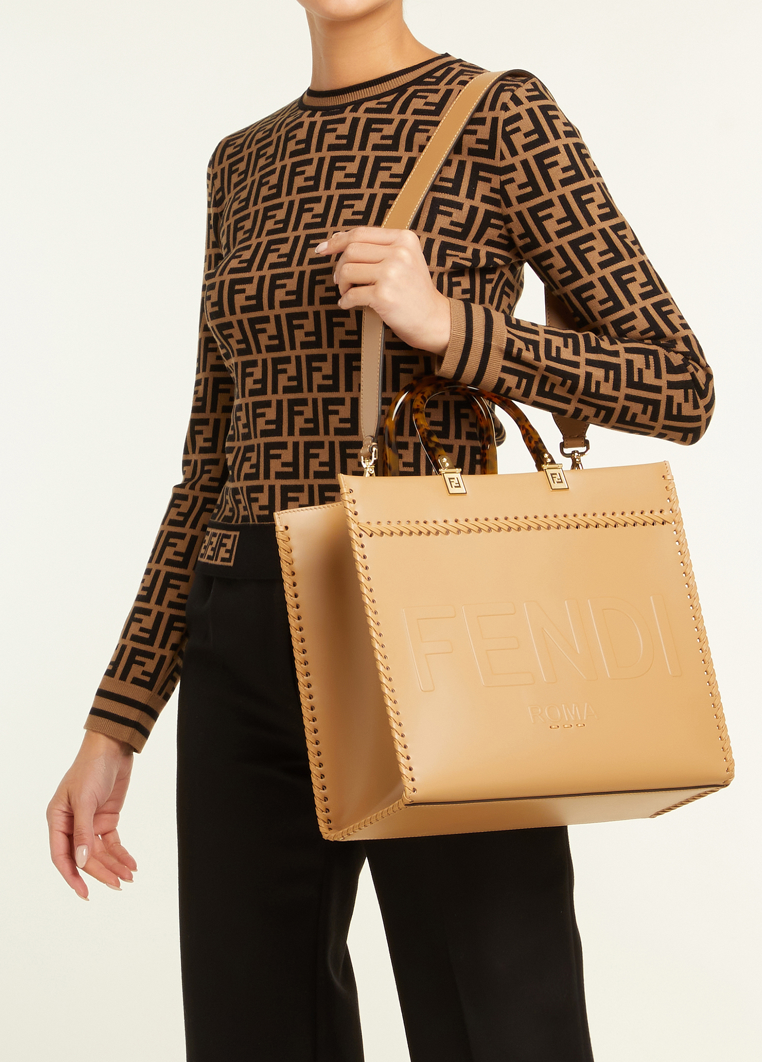 Fendi Taba Kadın Medium Sunshine Taba Kadın Çanta 1343584 | Beymen