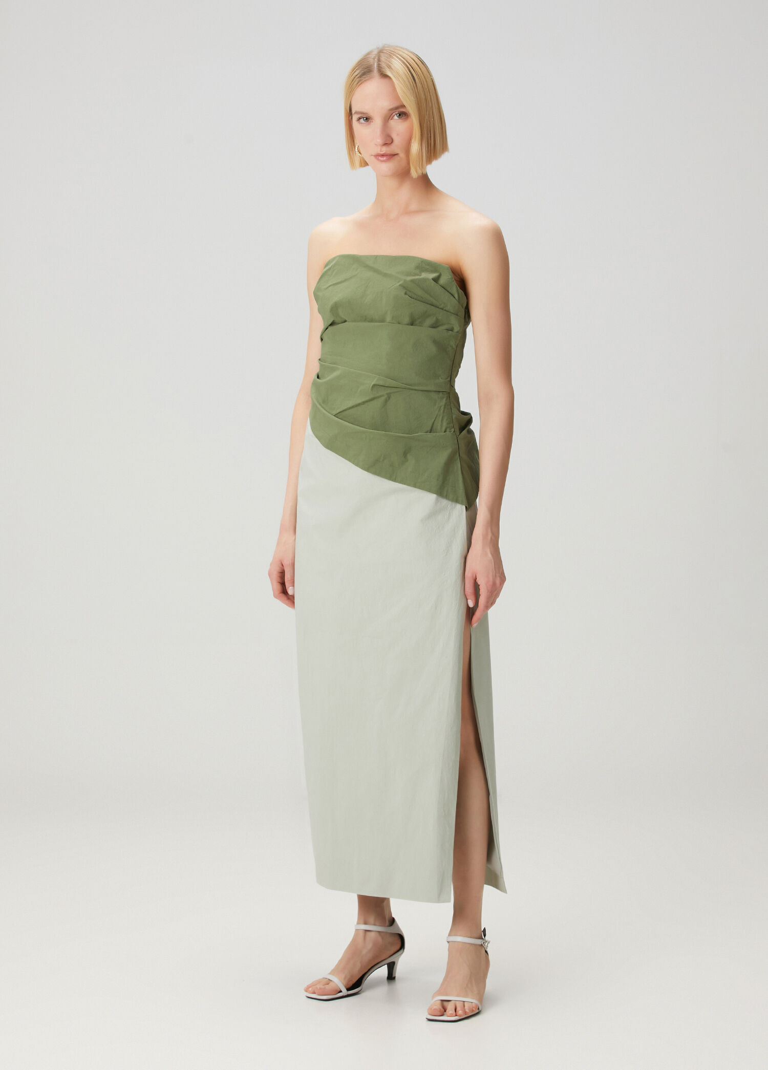 Cecelia Yeşil Midi Elbise