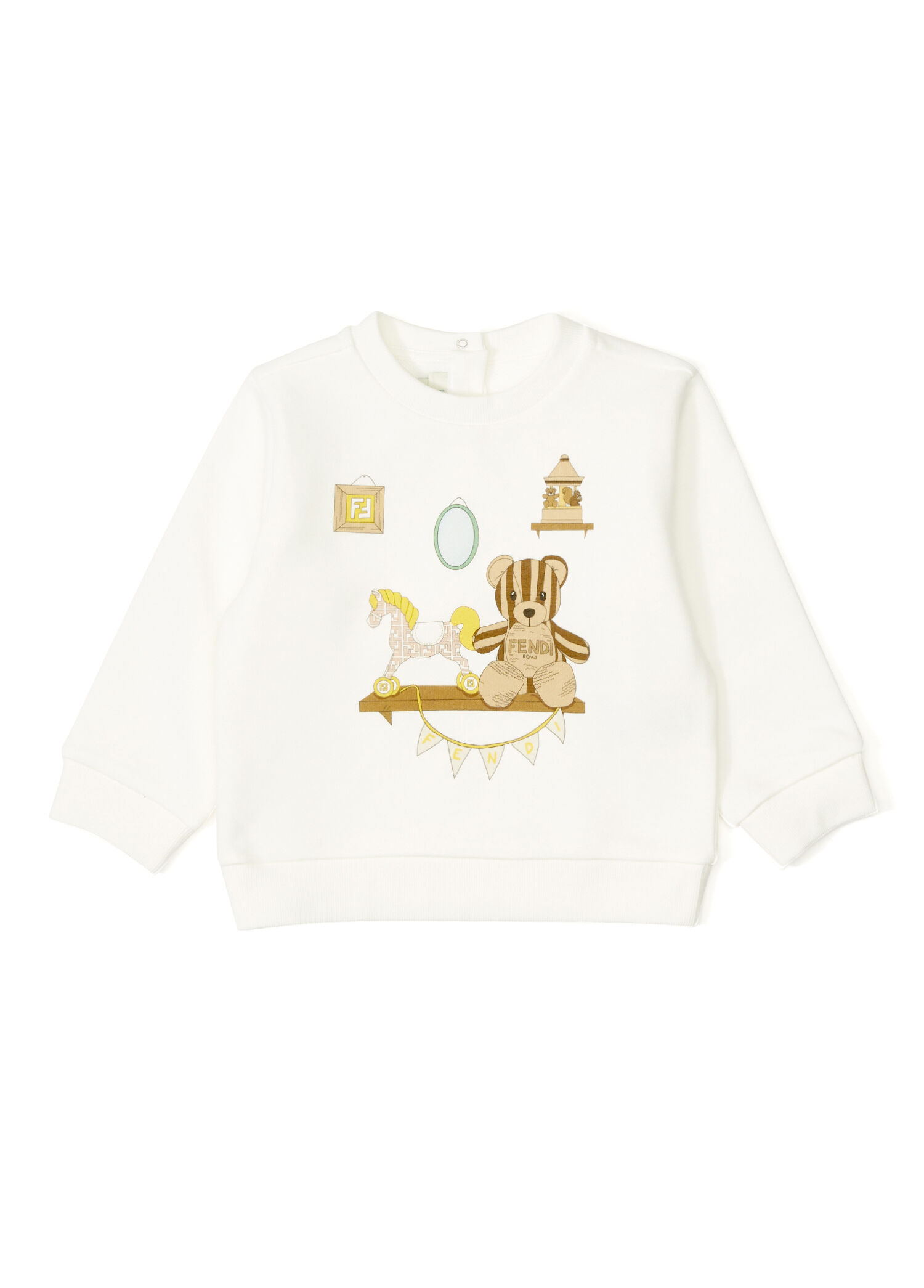 Beyaz Unisex Bebek Sweatshirt