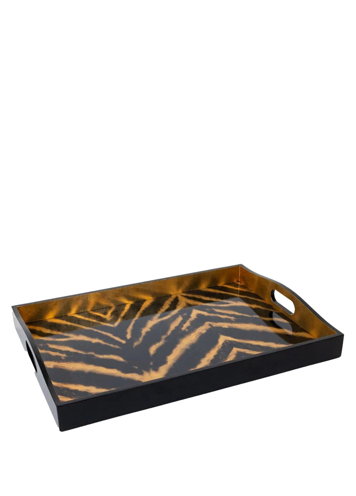 Go Wild Lacquer Ahşap Büyük Dikdörtgen Tepsi