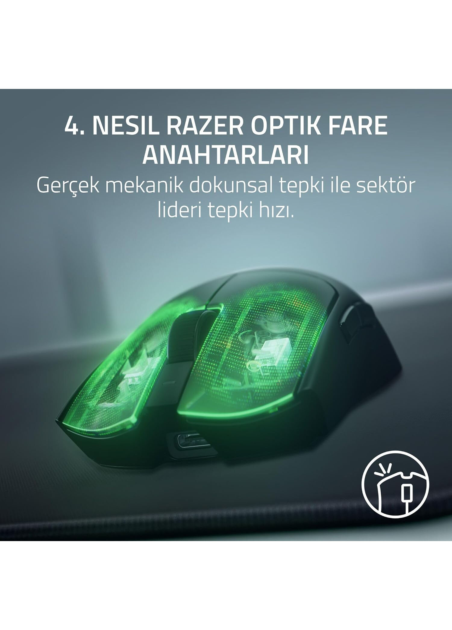 Razer - Viper V4 Pro Siyah Kablosuz E-Spor Oyuncu Mouse RZ01