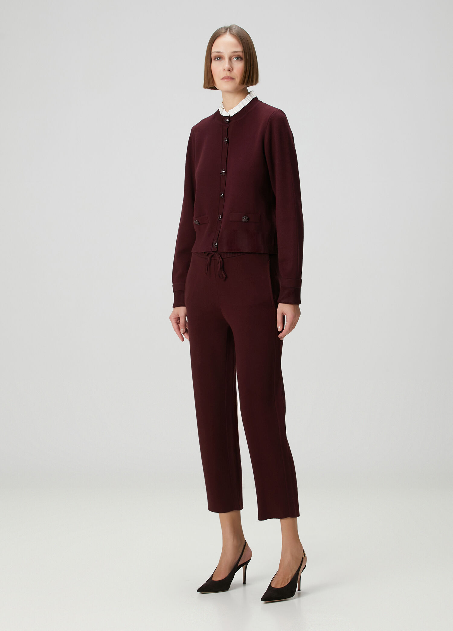 Bordo Triko Pantolon