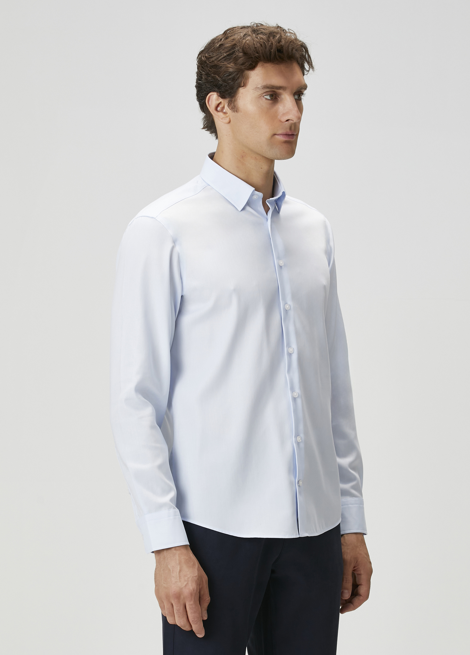 Comfort Fit Açık Mavi Non-iron Gömlek_2
