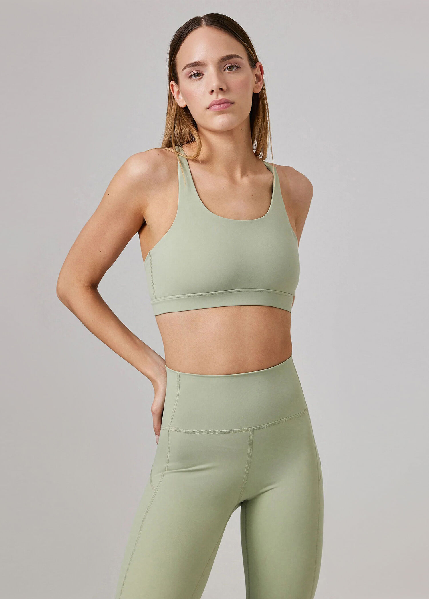 Jasmine Glossy Desert Green Kadın Bra Spor Sütyeni