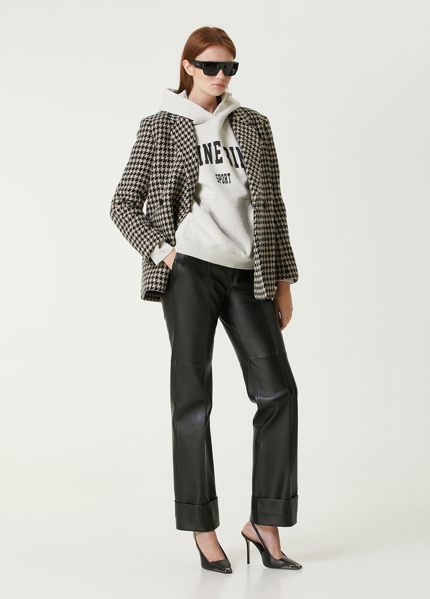 Anine Bing Açık Gri Kadın Harvey Gri Kapüşonlu Sweatshirt 1562313