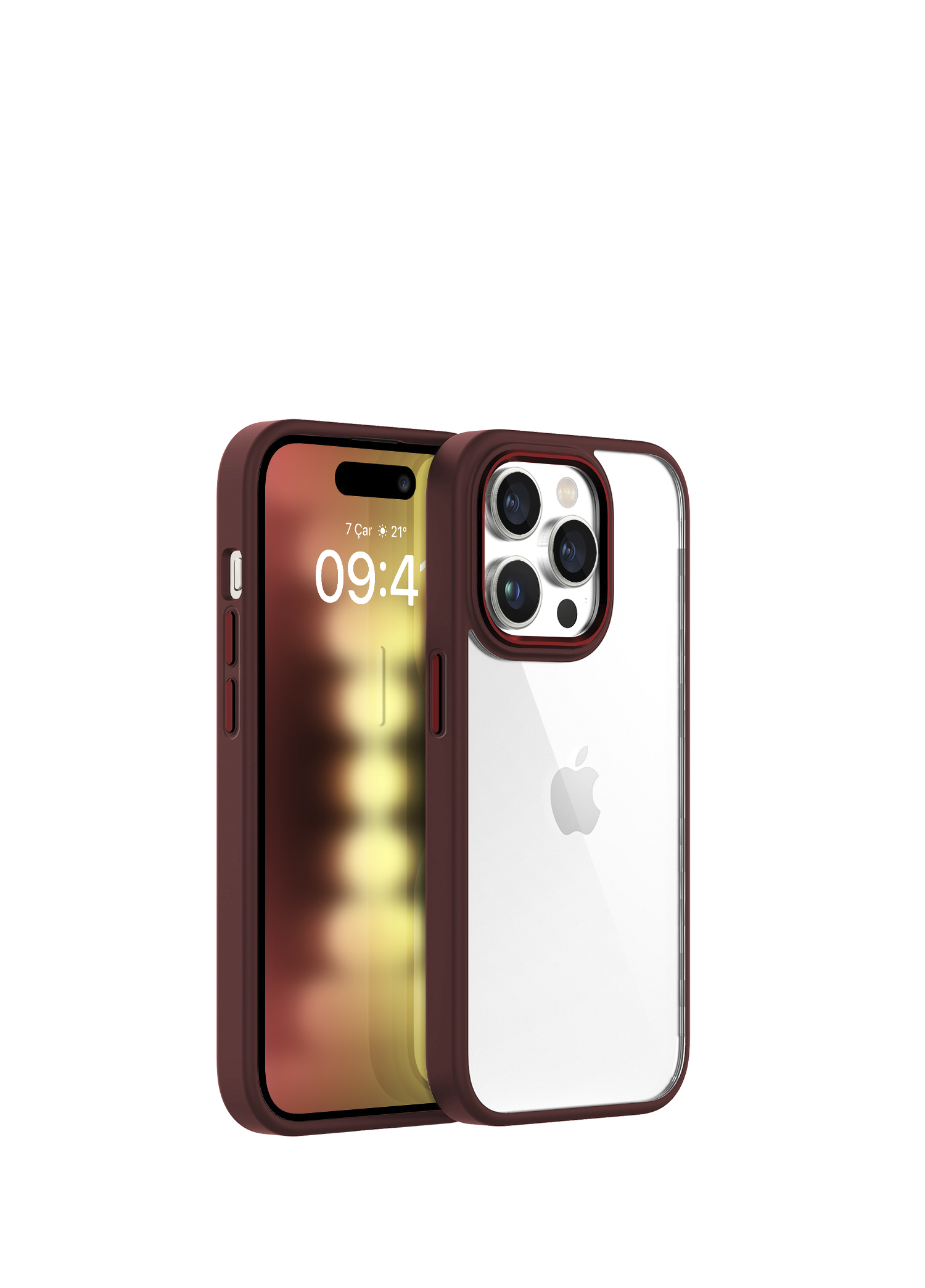 iPhone 15 Pro New Air Bumper Plum Plastik Kılıf