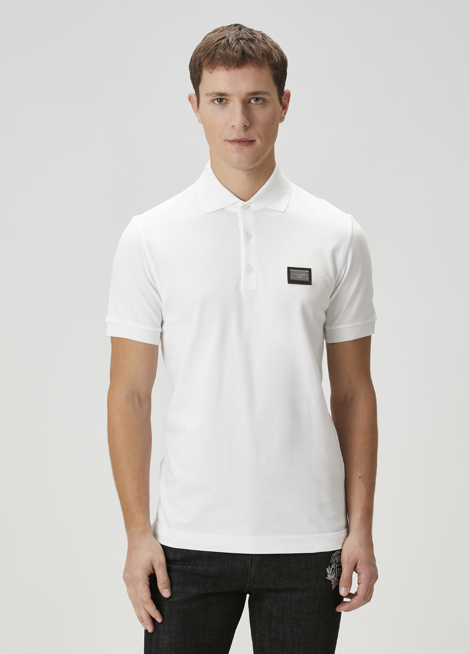 Beyaz Polo Yaka T-shirt