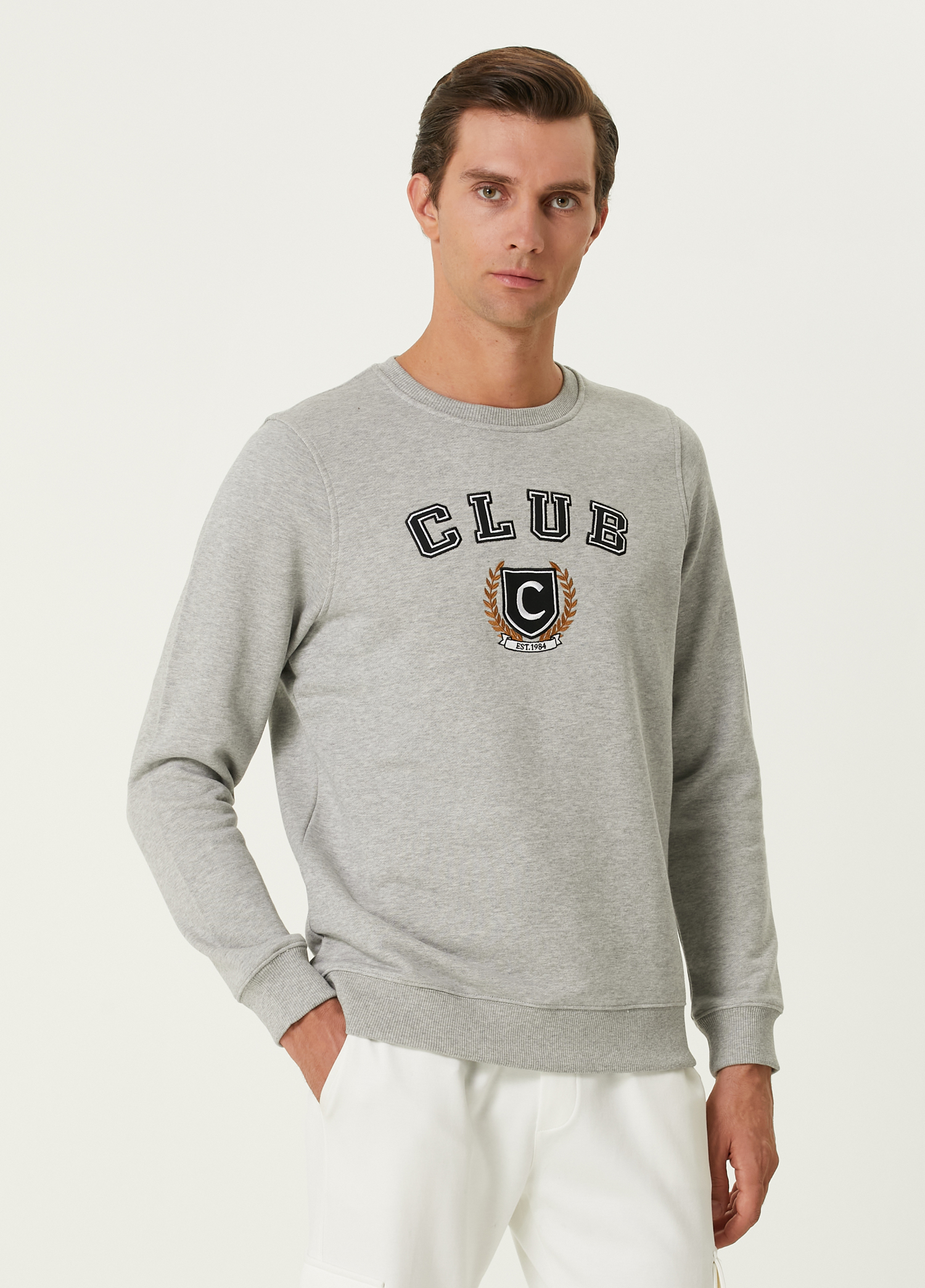 Club Kolej Gri Melanj Sweatshirt