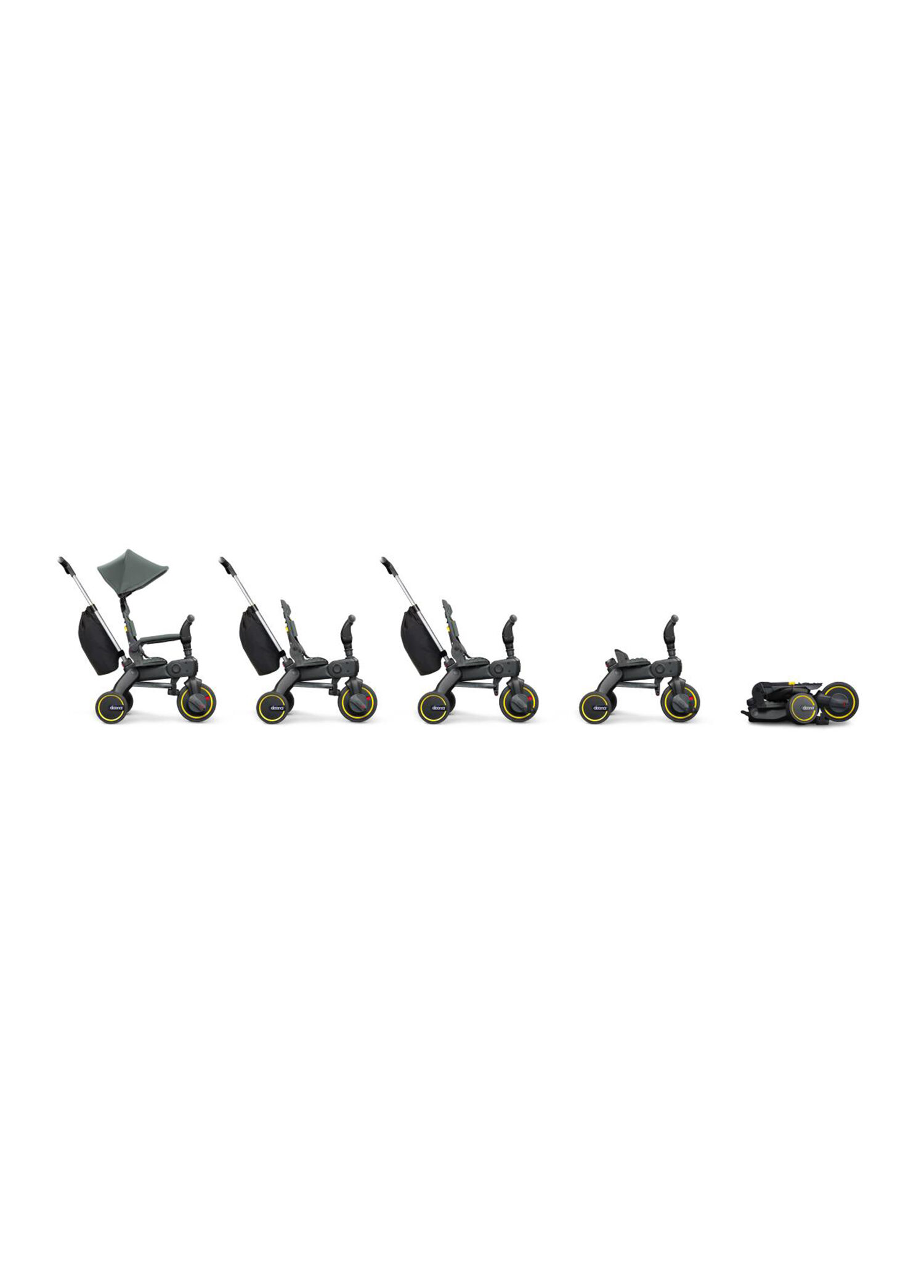 Doona - Liki Trike S3 Slate Green Tek Parça Katlanır 3 Tekerlekli