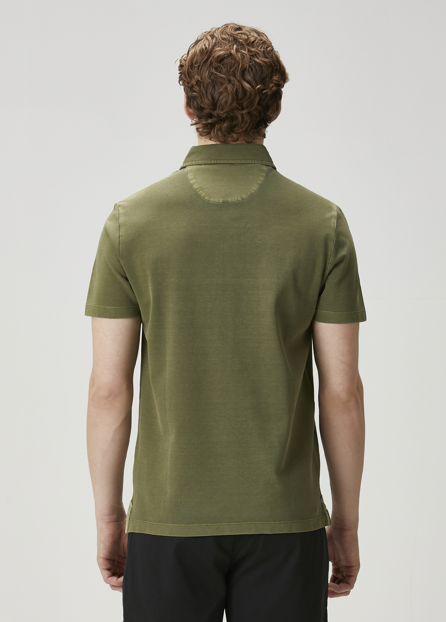 Comfort Fit Haki Polo T-shirt_4