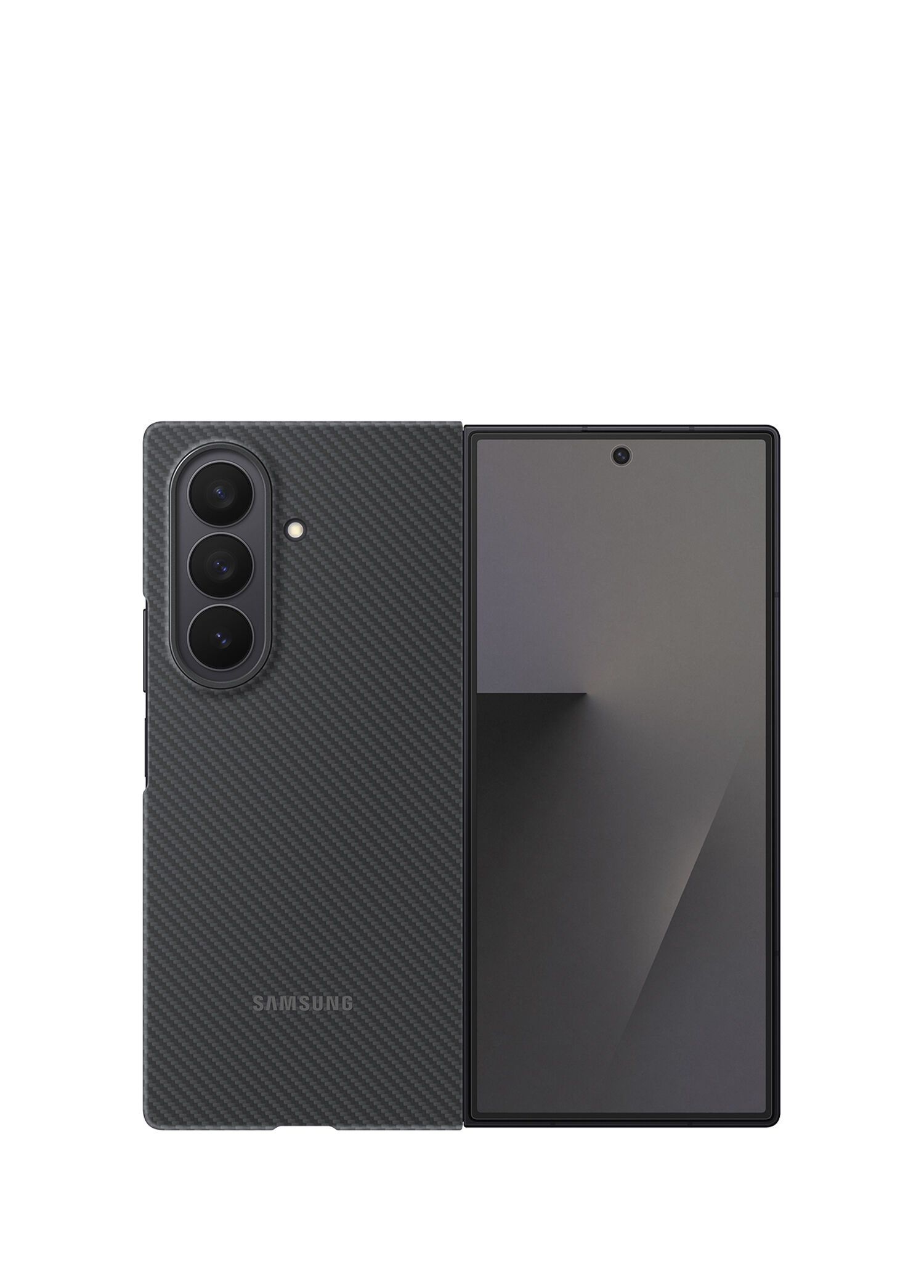 Galaxy Z Fold 7 Siyah Karbon Telefon Kılıfı