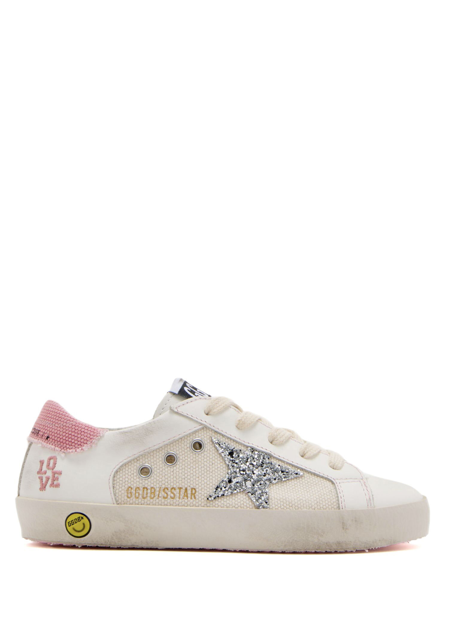 SuperStar Pembe Beyaz Kız Çocuk Deri Sneaker