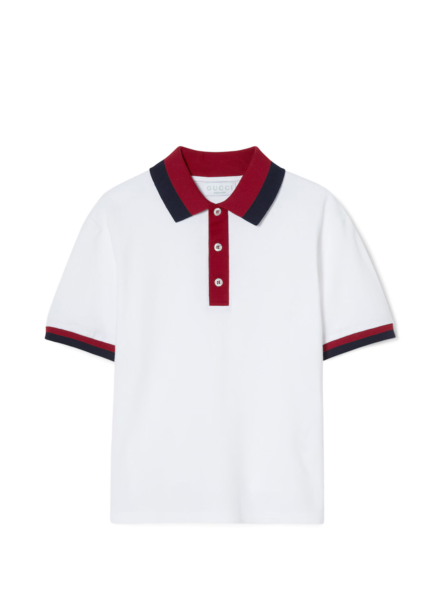 Beyaz Polo Yaka Erkek Bebek T-shirt