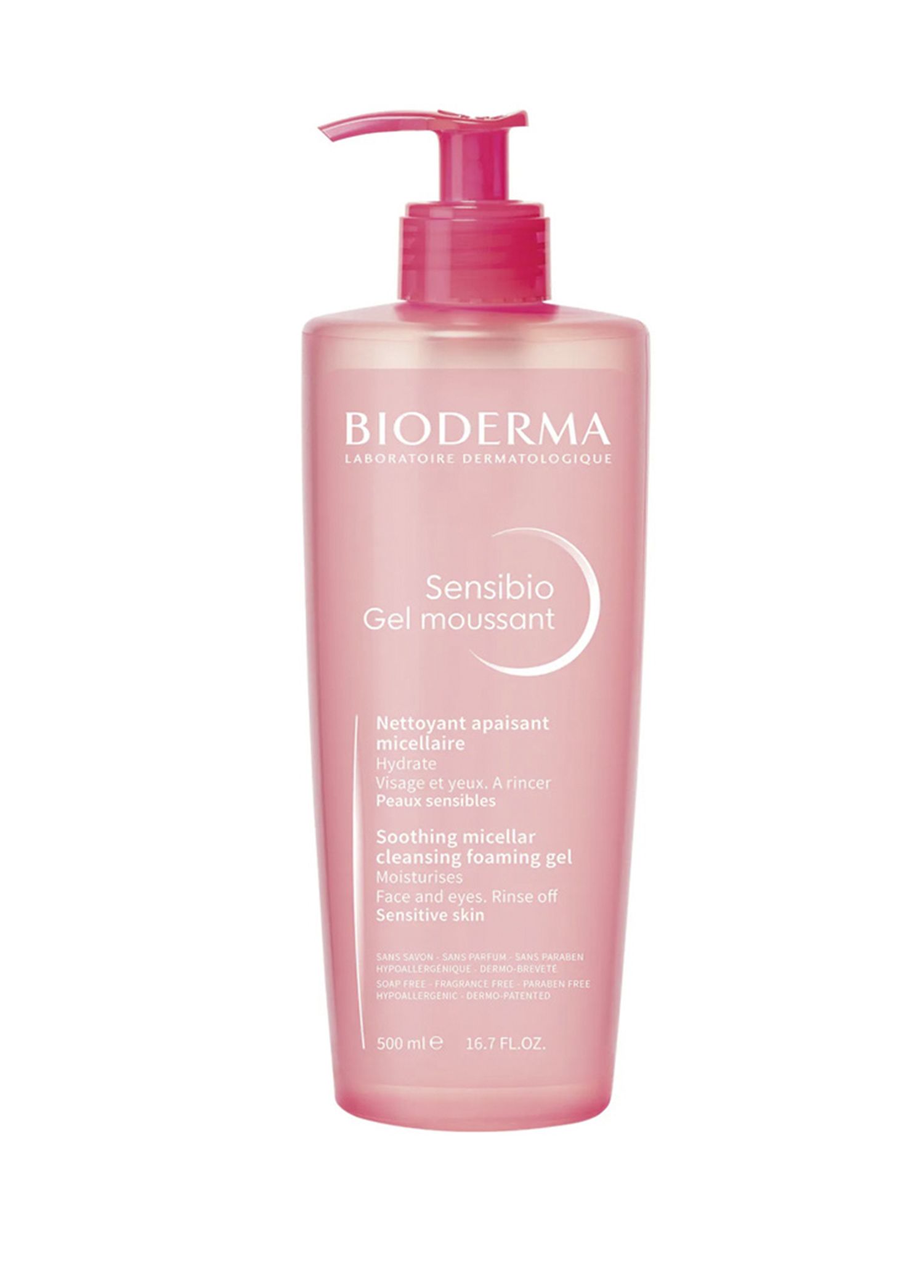 Bioderma - Sensibio Foaming Gel Cilt Temizleme Jeli 500 ml - Şeffaf