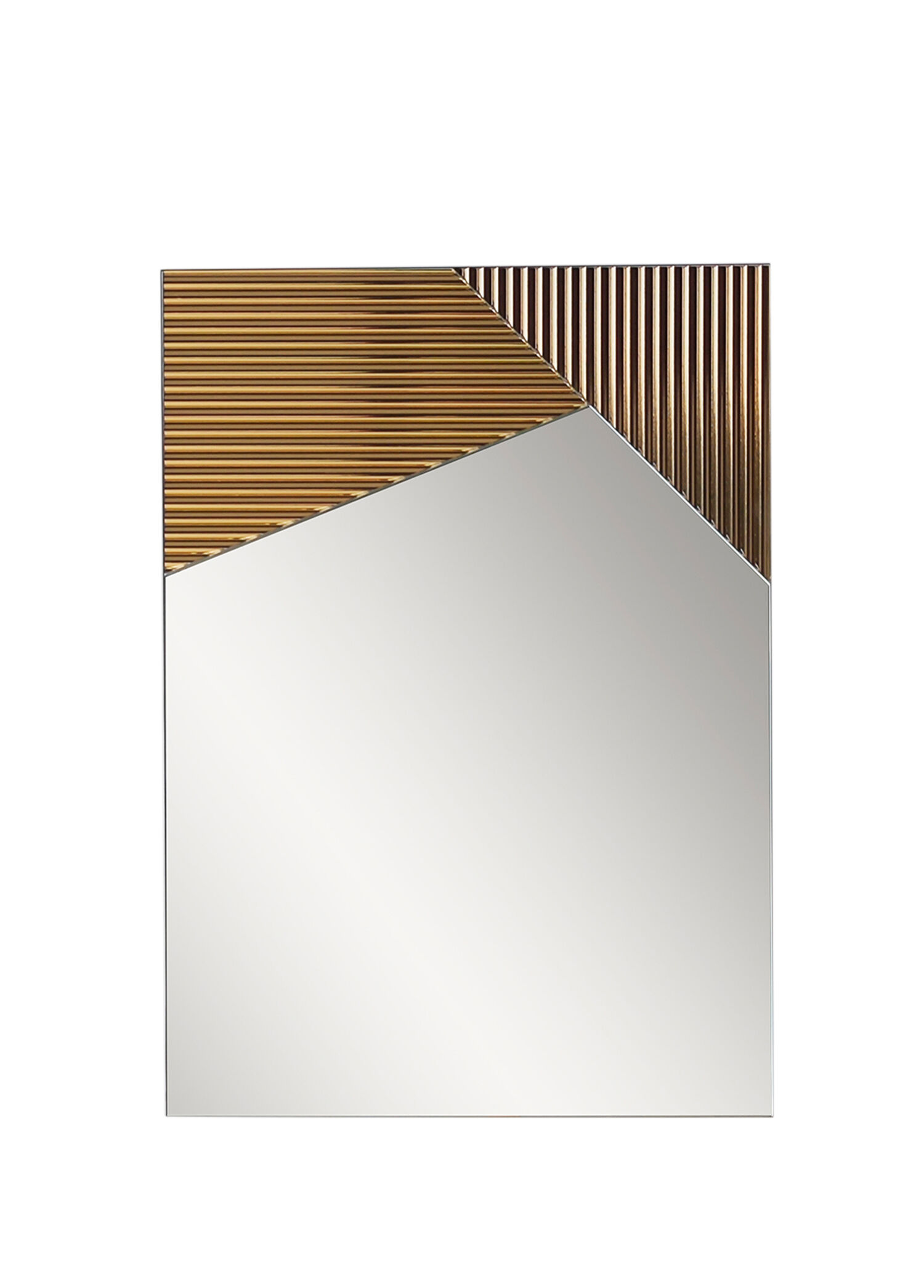 Vertex Çizgili Bronz Duvar Aynası