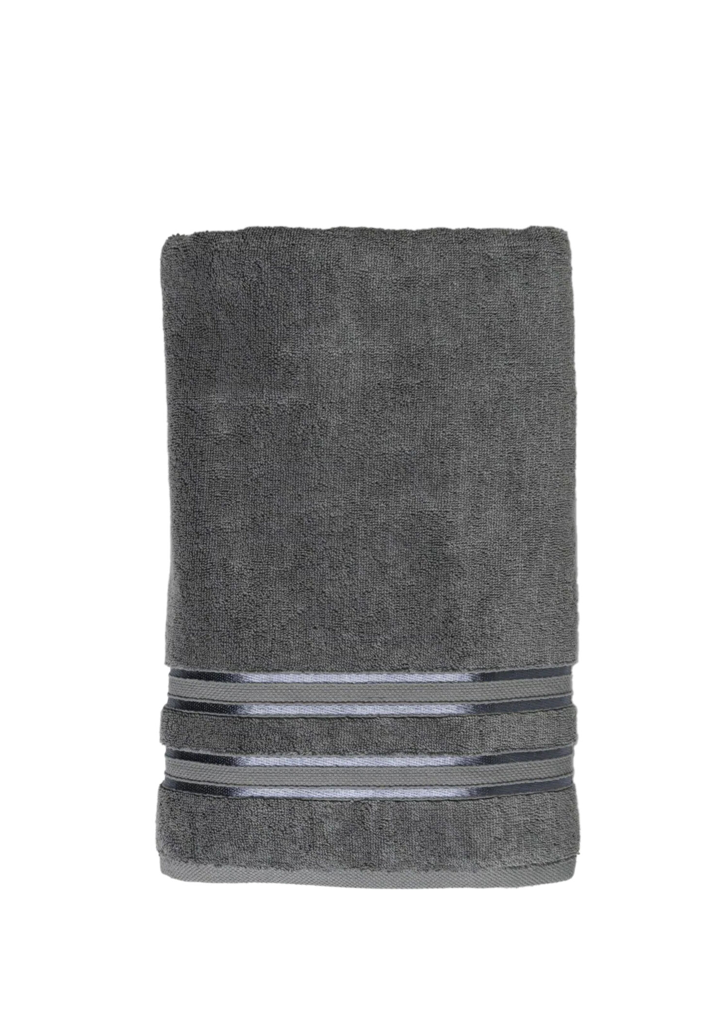 Olite Gri Pamuklu Banyo Havlusu 90 x 150 cm