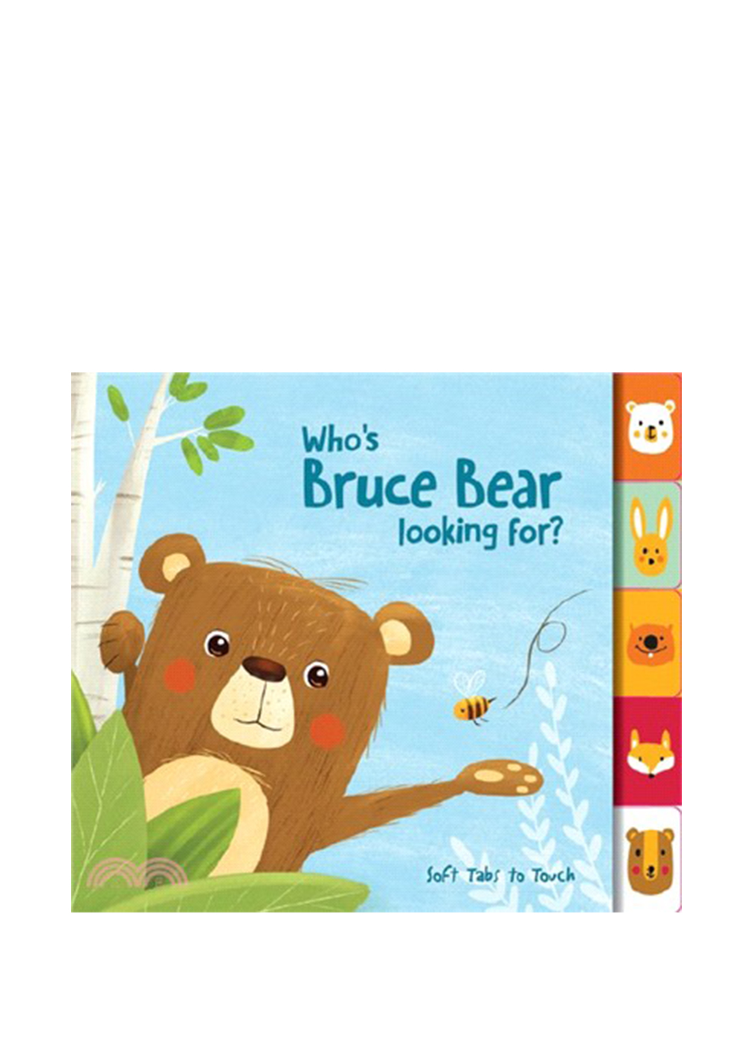 Soft tabs to touch Who's Bruce bear looking for