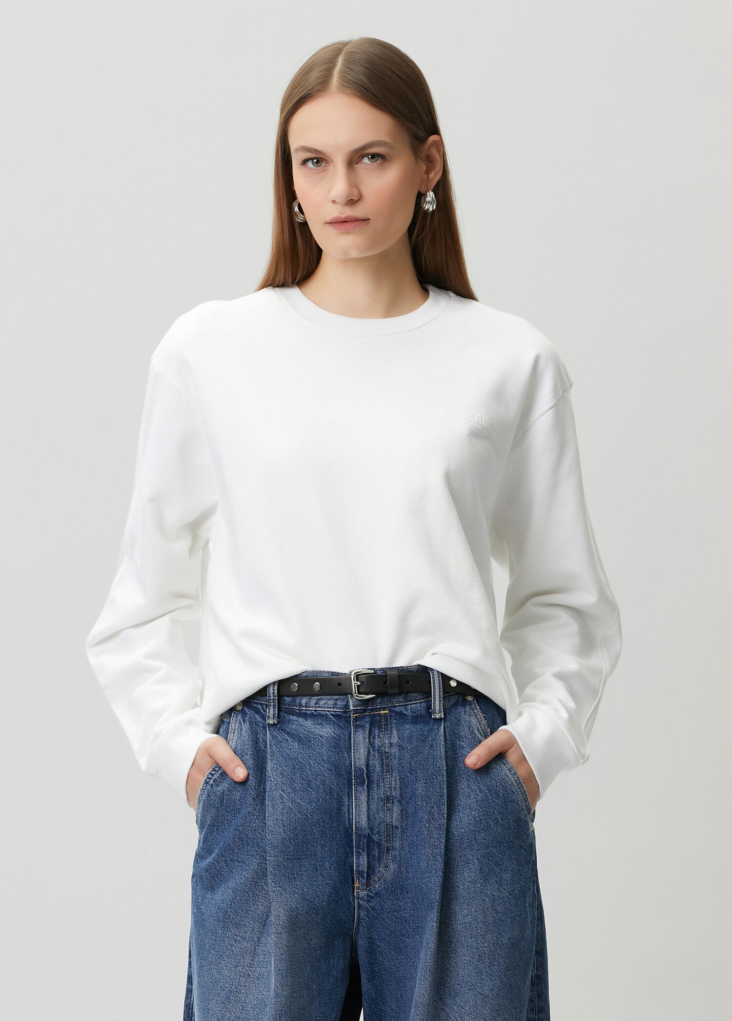 Mabel Etta Oversized Beyaz Sweatshirt