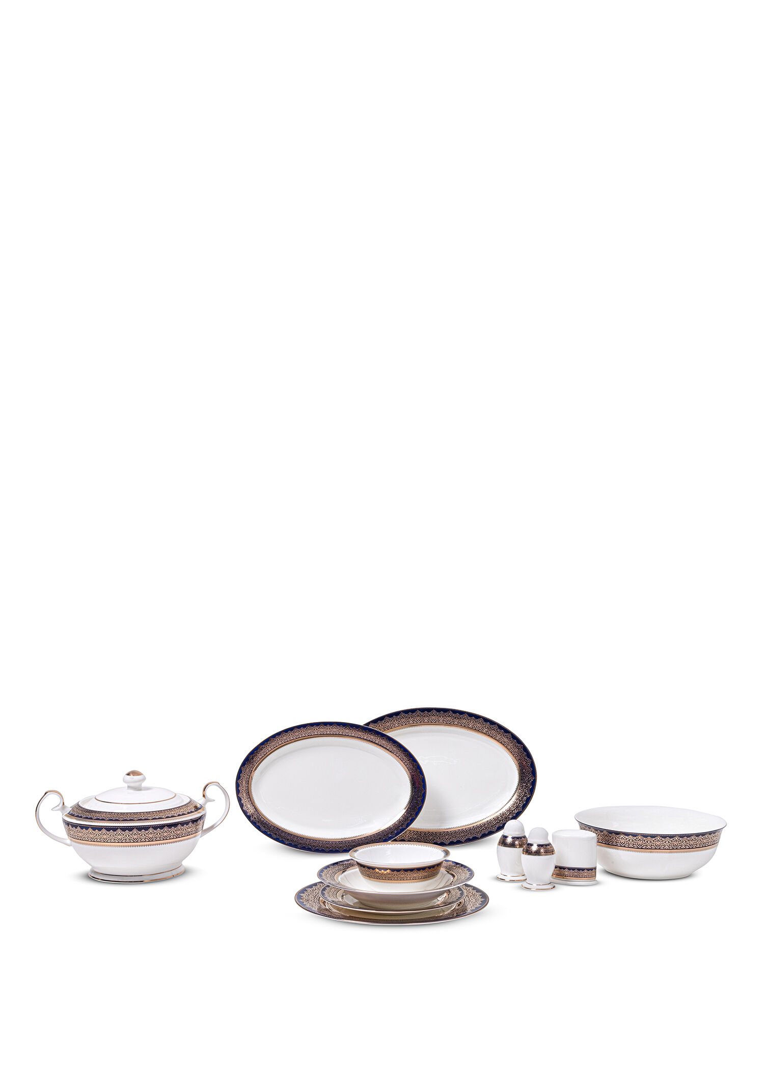 Cıo Blue Bone China 60 Parça 12 Kişilik Yemek Takımı