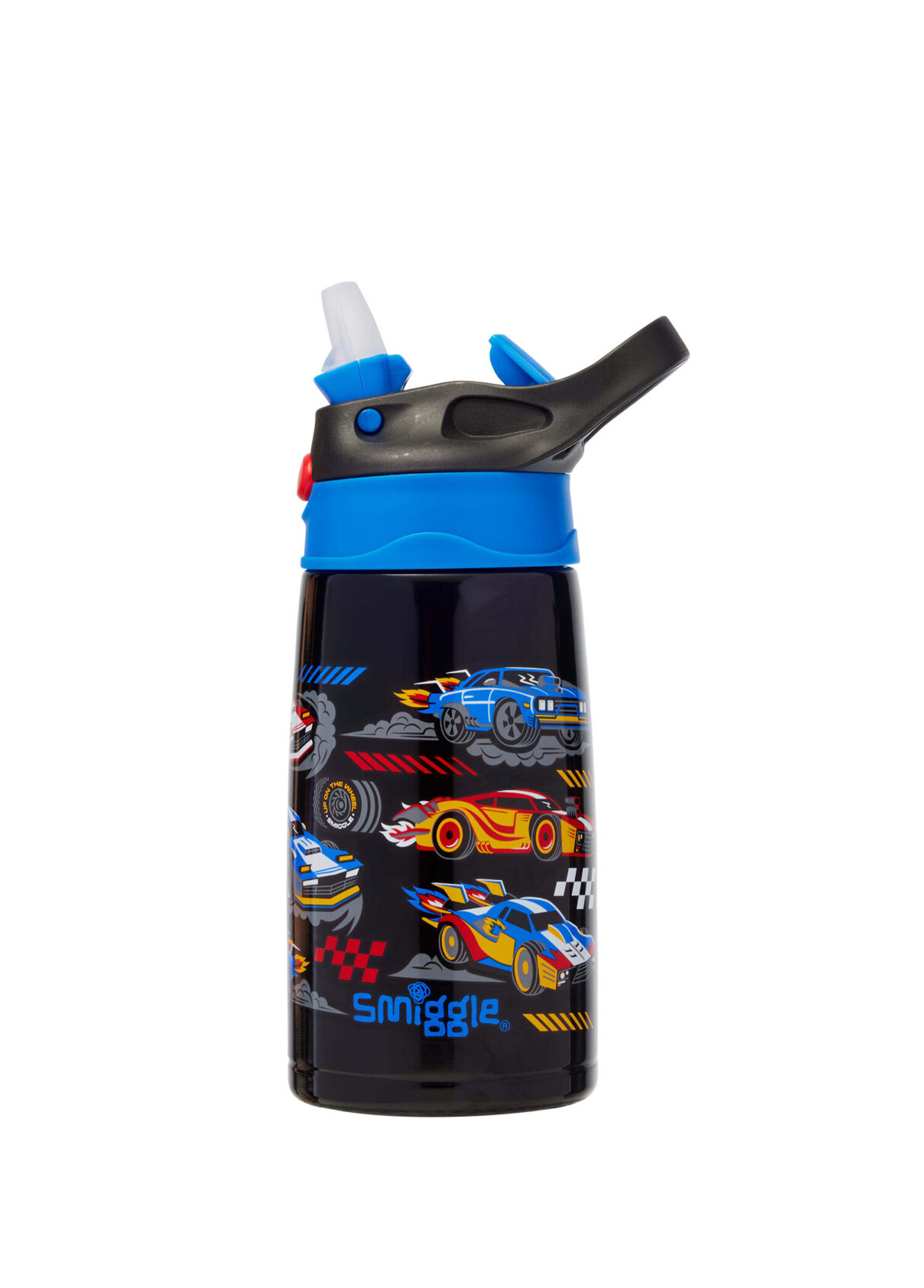 P Smiggle Curious Junior Yaris Arabasi Temali Celik Cocuk Termos 400 Ml