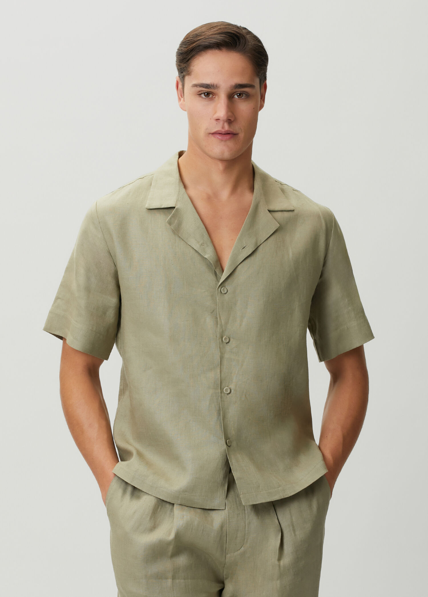 Soil Green Linen Shirt