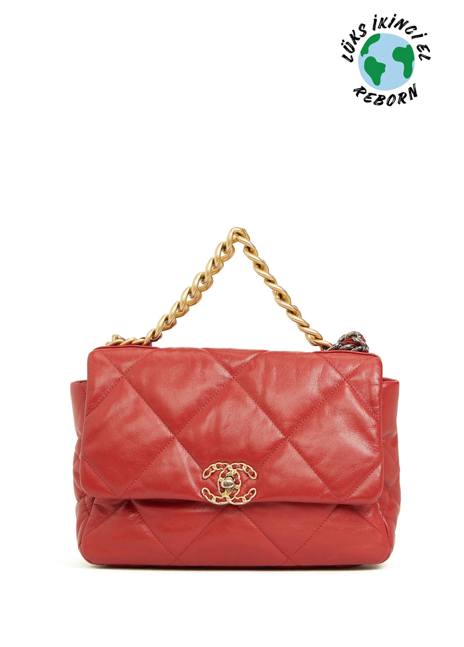 Beymen Reborn - Chanel 19 Leather Çanta - Kırmızı