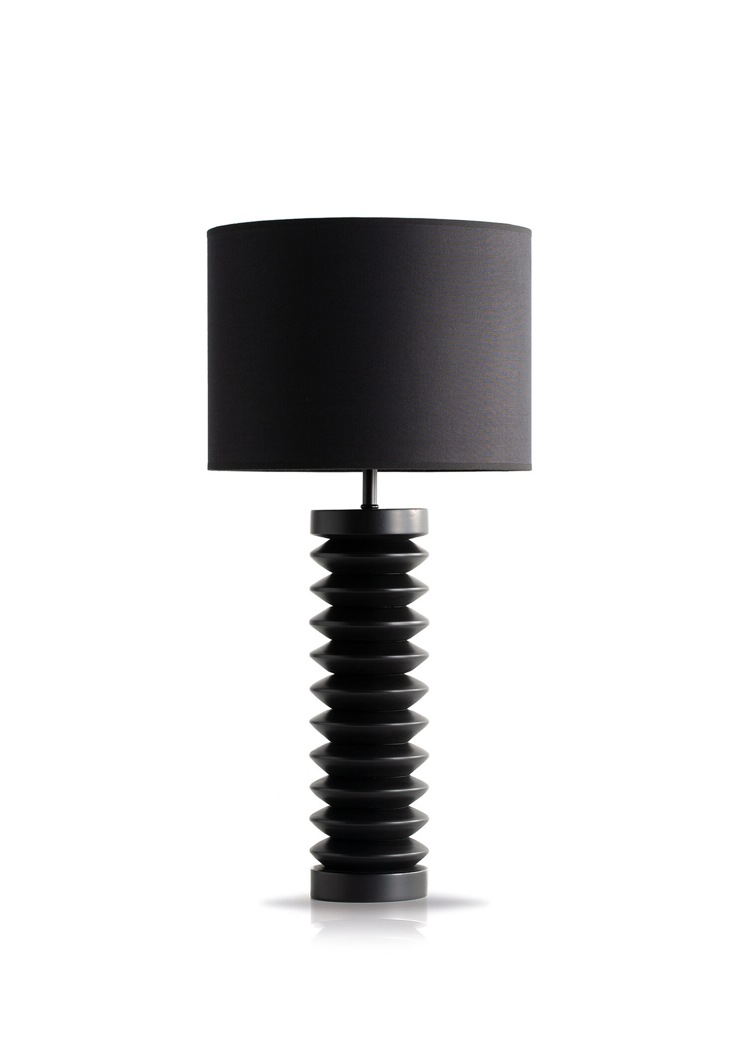 Pinot Interior - Twist Lamp Ahşap Abajur - Siyah