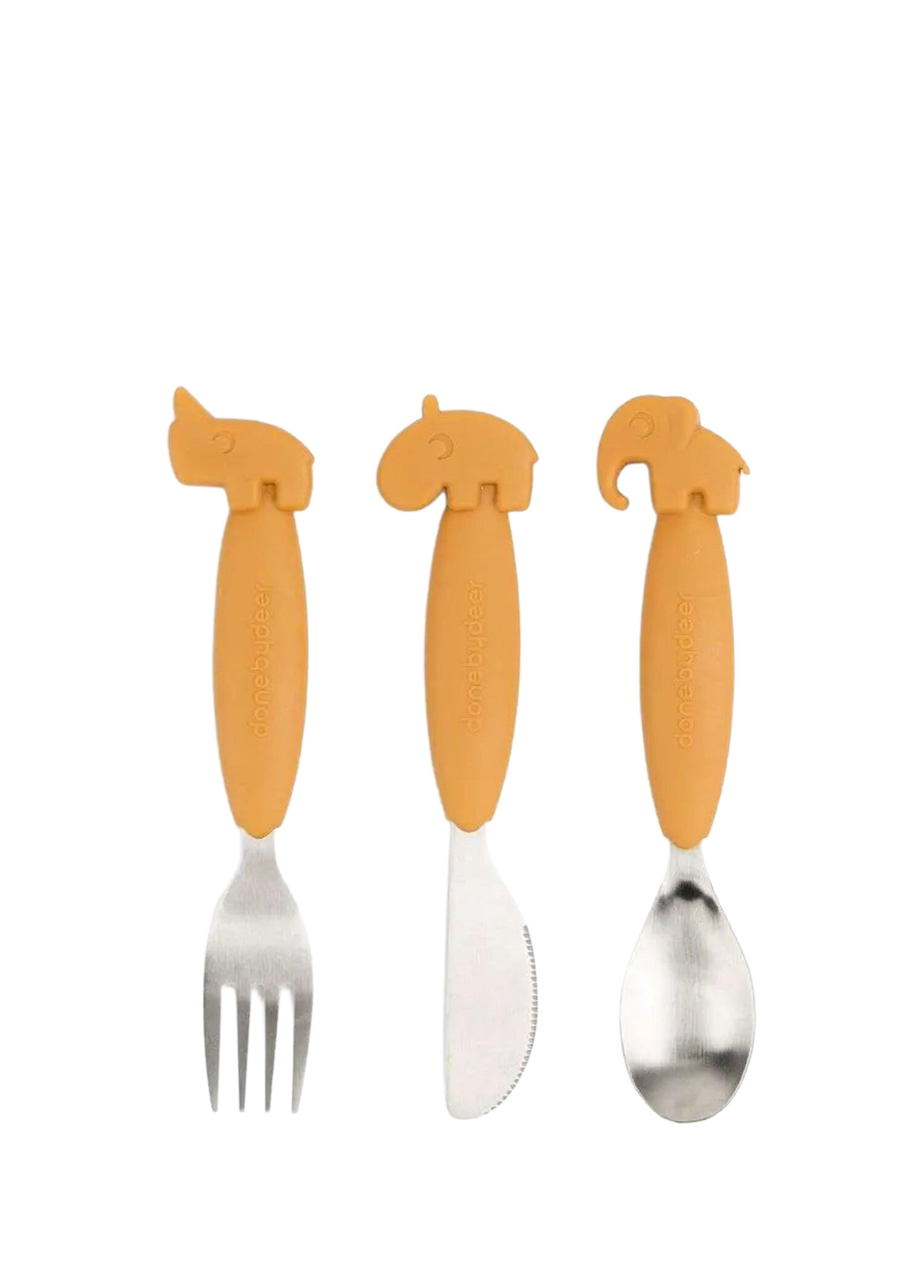Deer Friends Hardal Çelik Çatal, Kaşık ve Bıçak Seti