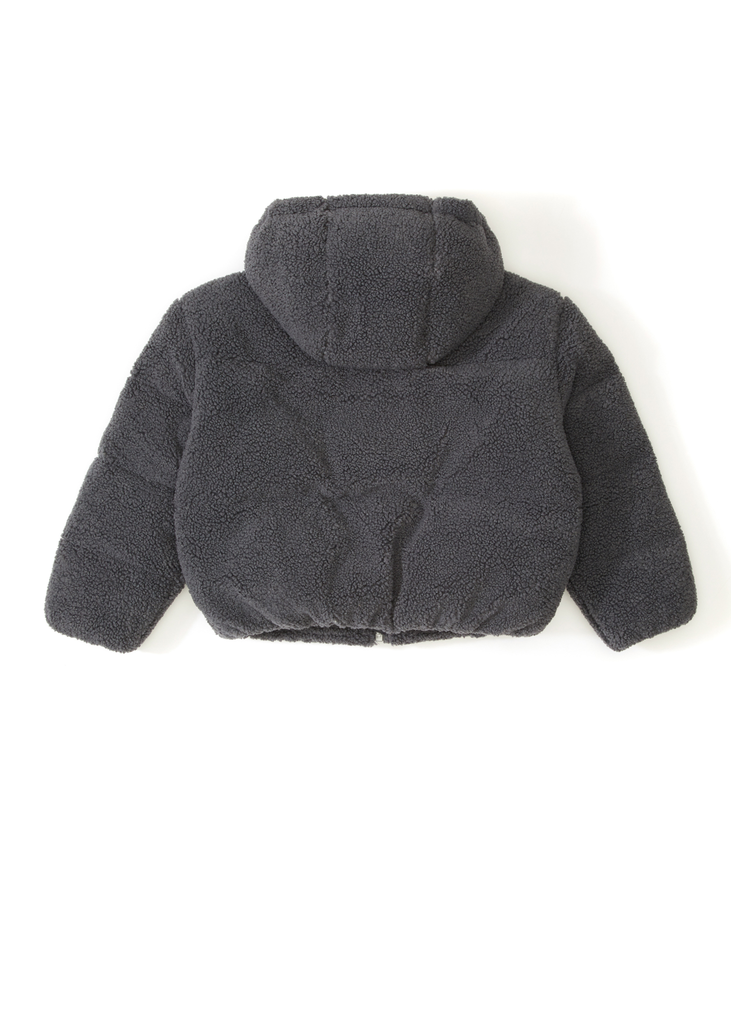 Grey Oversized Hooded Teddy Jacket Grey Teddy Jacket Store