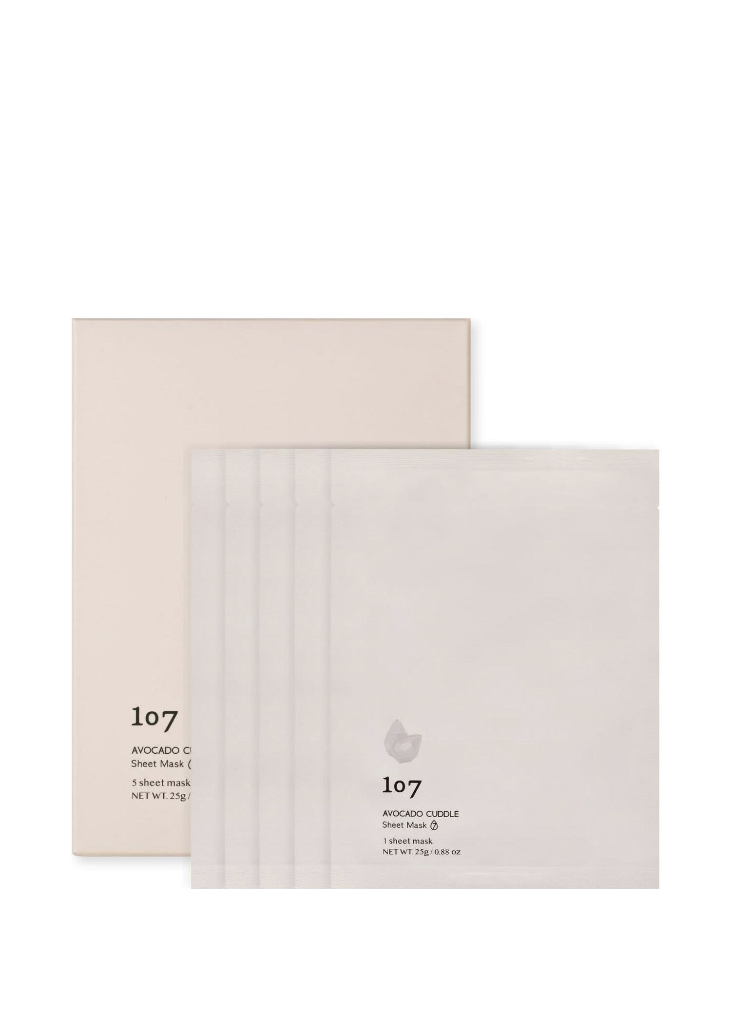 Avocado Cuddle Sheet Mask Nemlendirici Yüz Maskesi 5 x 25 gr