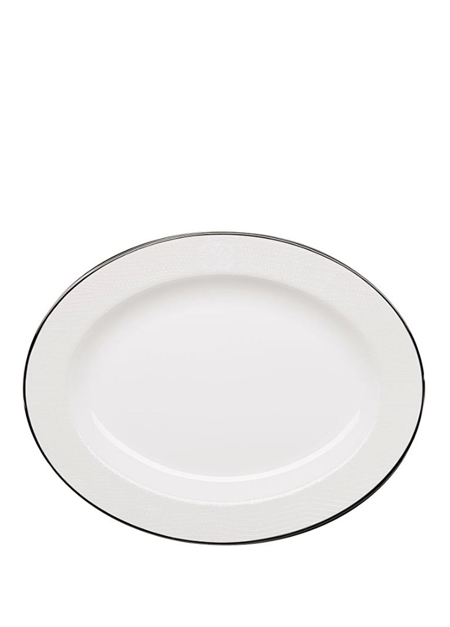 P Roberto Cavalli Lizzard Platin Yilan Derisi Desenli Porselen Oval Servis Tabagi 36 Cm