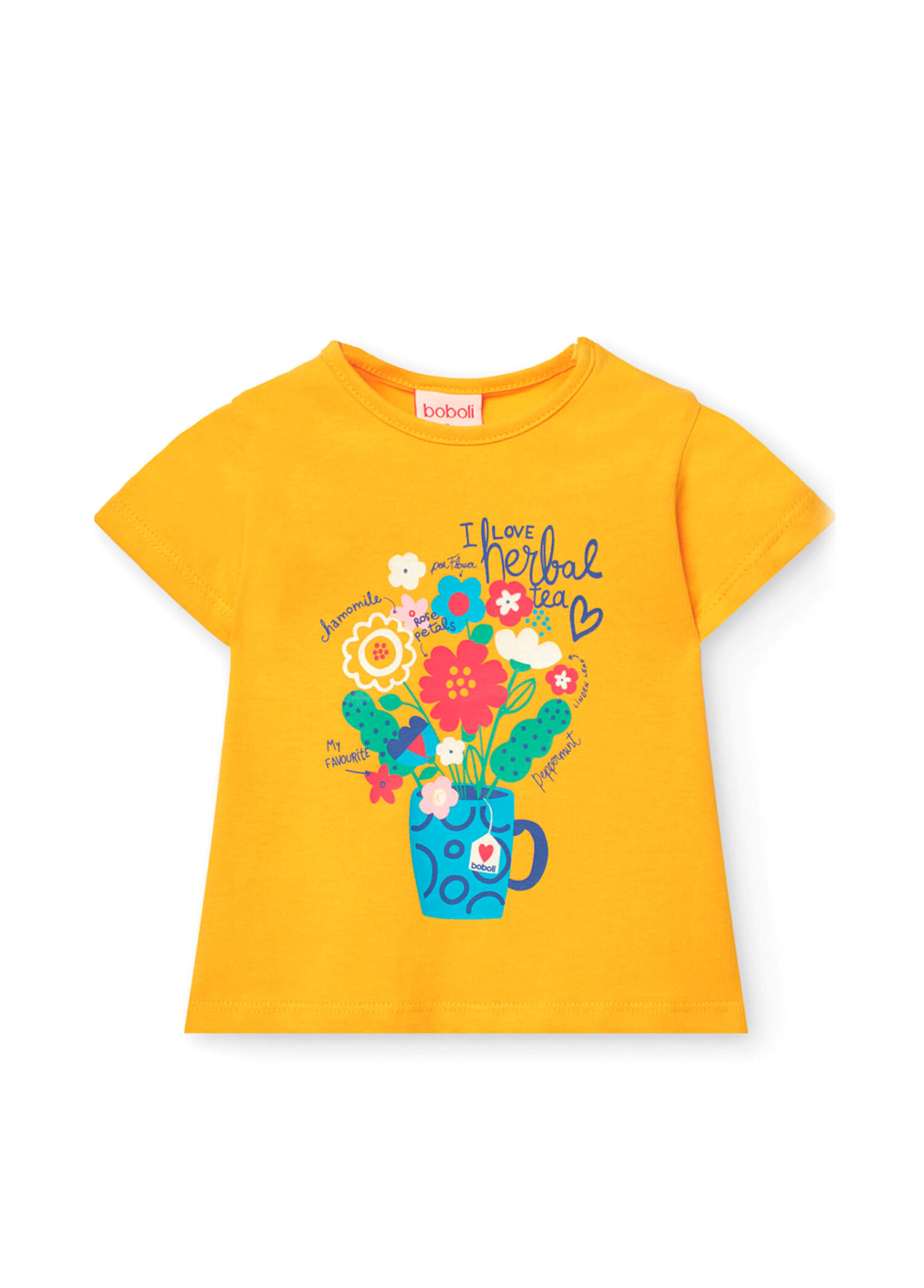 Baskılı Kısa Kollu Kız Çocuk T-shirt