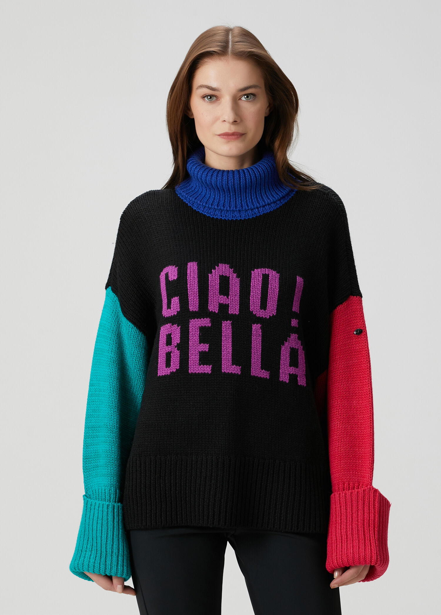 Siena Colorblock Yün Kazak