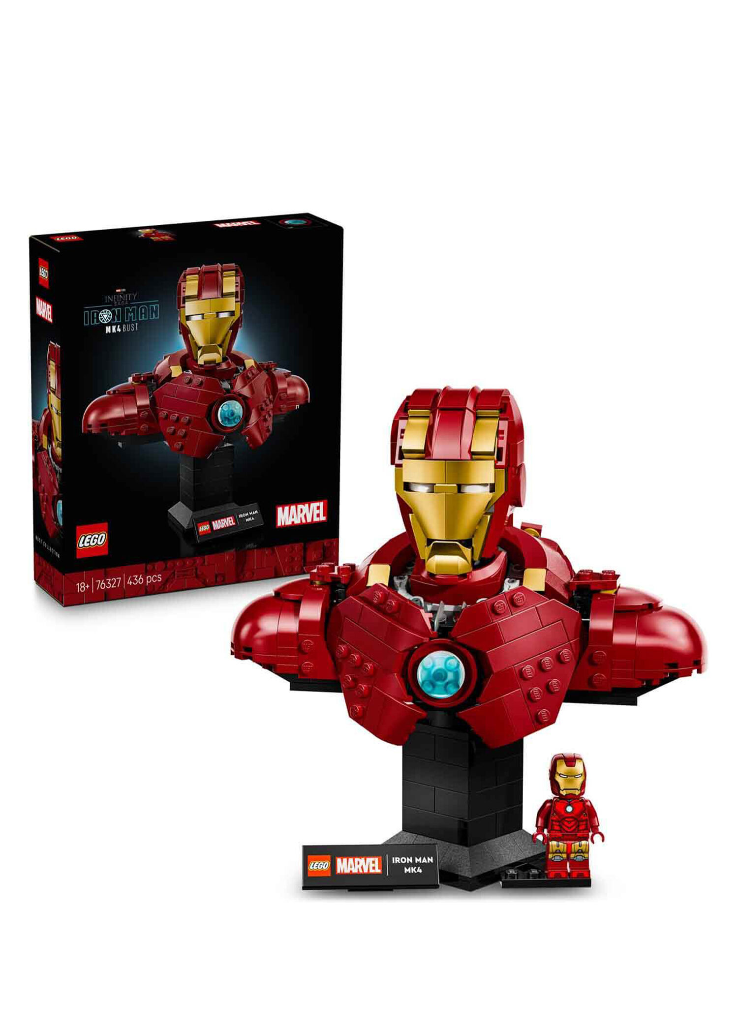 Marvel Iron Man MK4 Büstü 436 Parça 18+ Yaş Koleksiyonluk Model Yapı Oyuncağı 76327