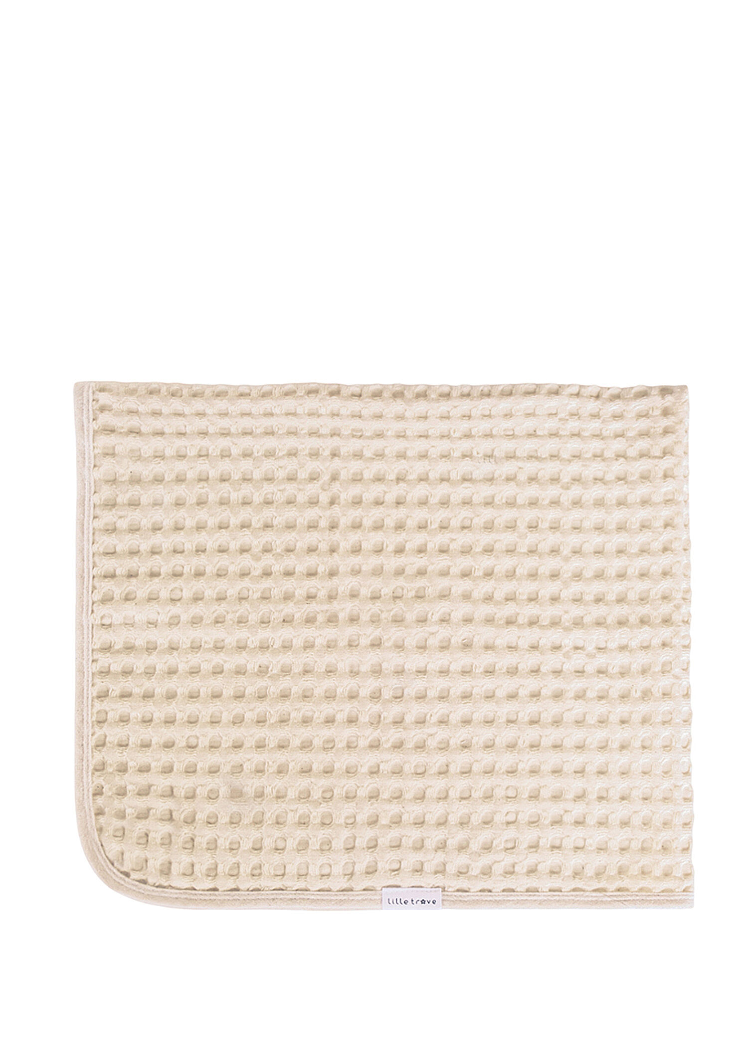 Ekru Pamuklu Waffle Bebek Battaniye 90 x 80 cm