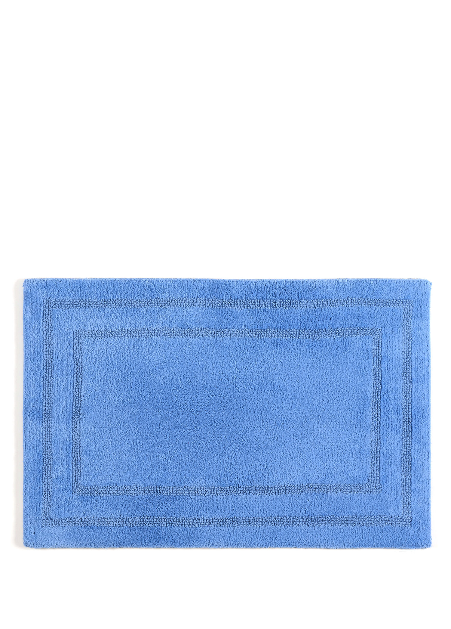 Solıd Mavi %100 Pamuk Çift Taraflı Banyo Paspası 60 x 90 cm