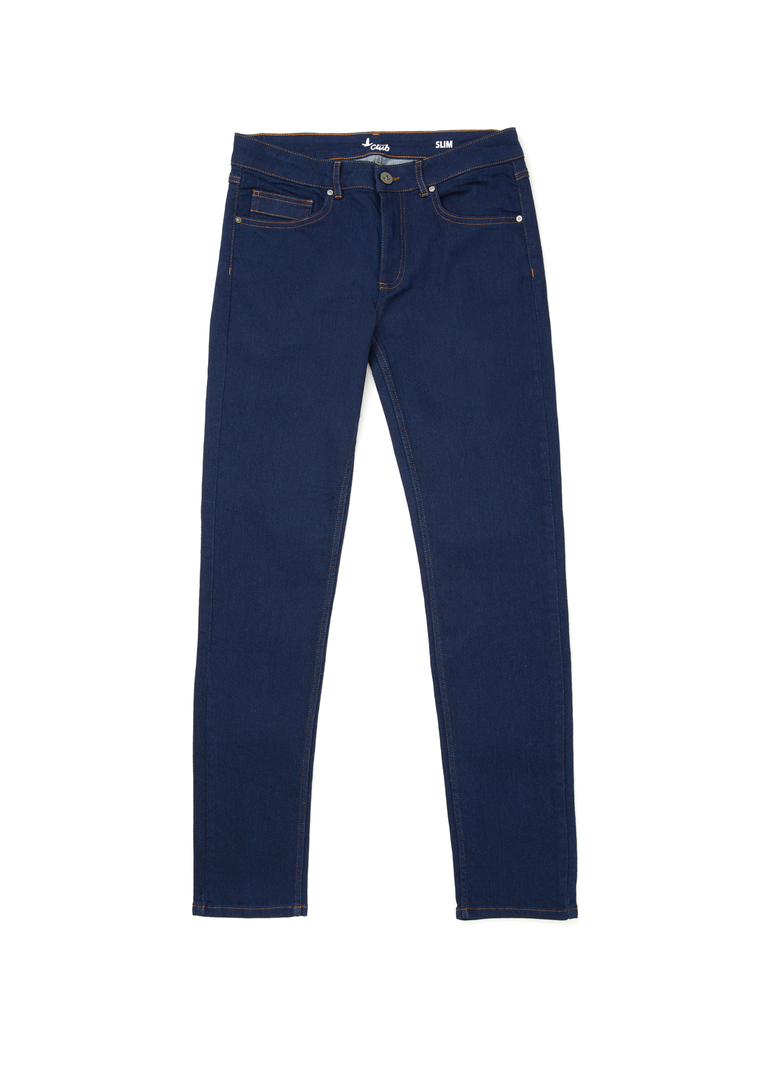 Slim Fit Koyu Lacivert Örme Jean Pantolon_5